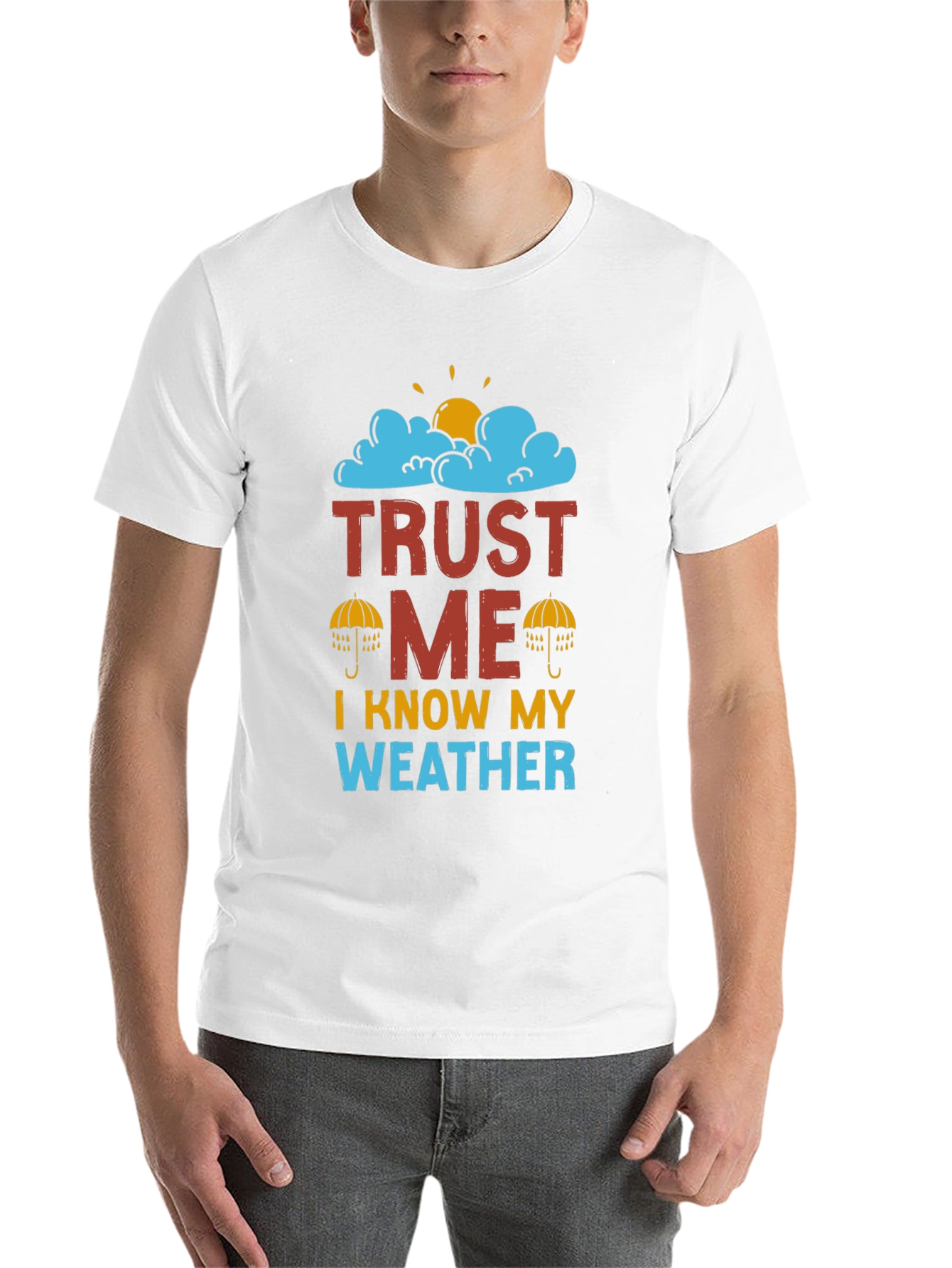 Black Trust Me I Know My Weather T-Shirt view 14