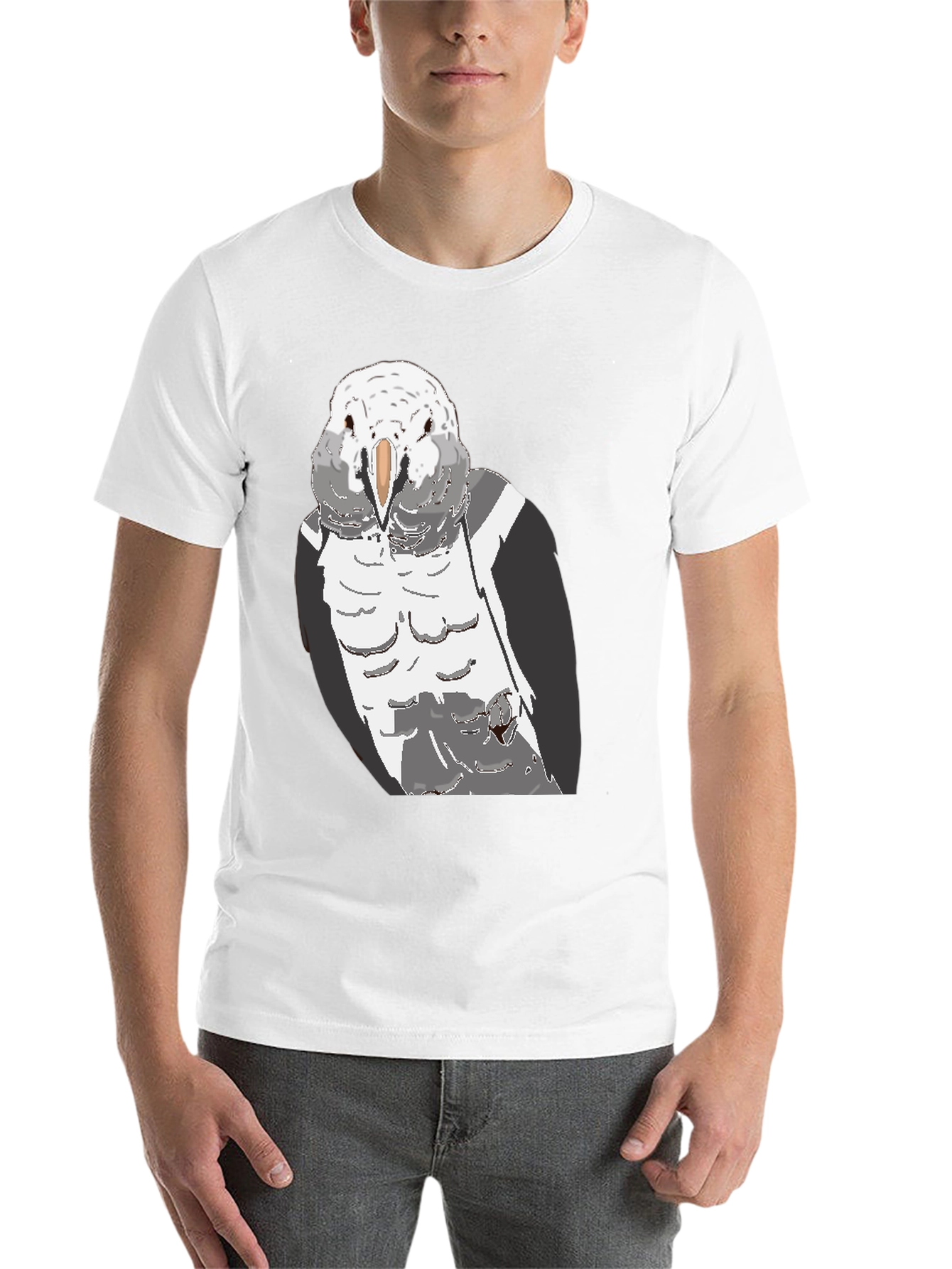 Black Parrot Graphic T-Shirt - Men's Casual Tee view 14
