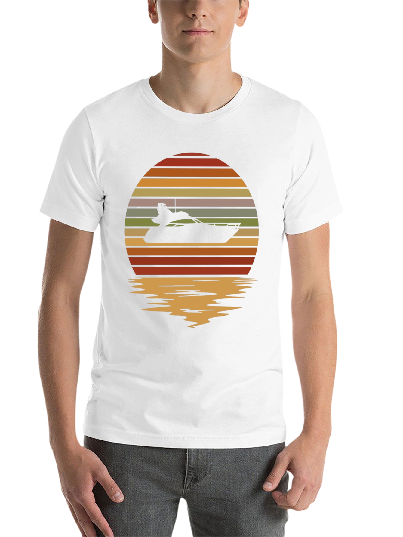 Black Sunset Yacht T-Shirt - Retro Boating Tee view 14
