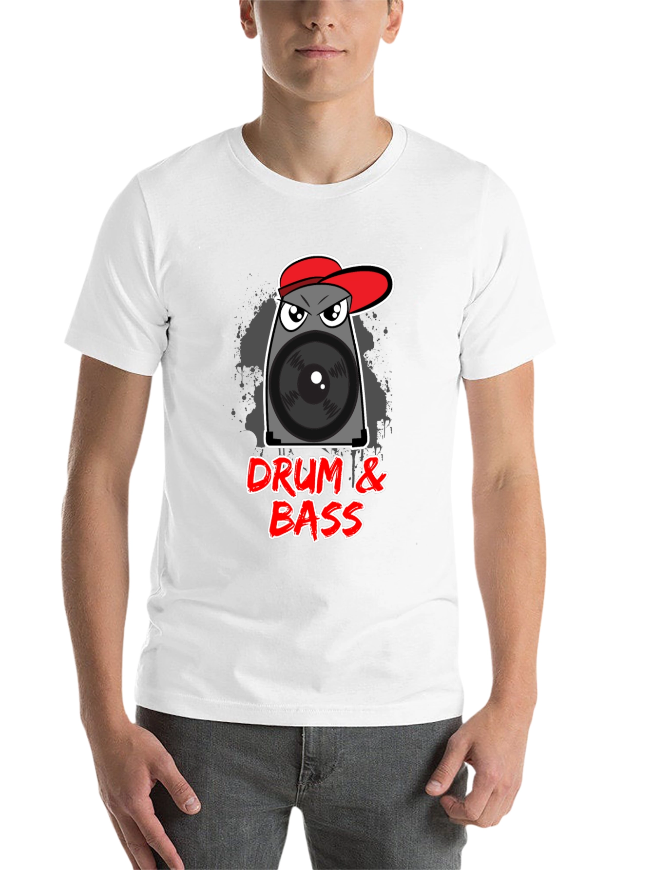 Black Drum & Bass Speaker T-Shirt view 14