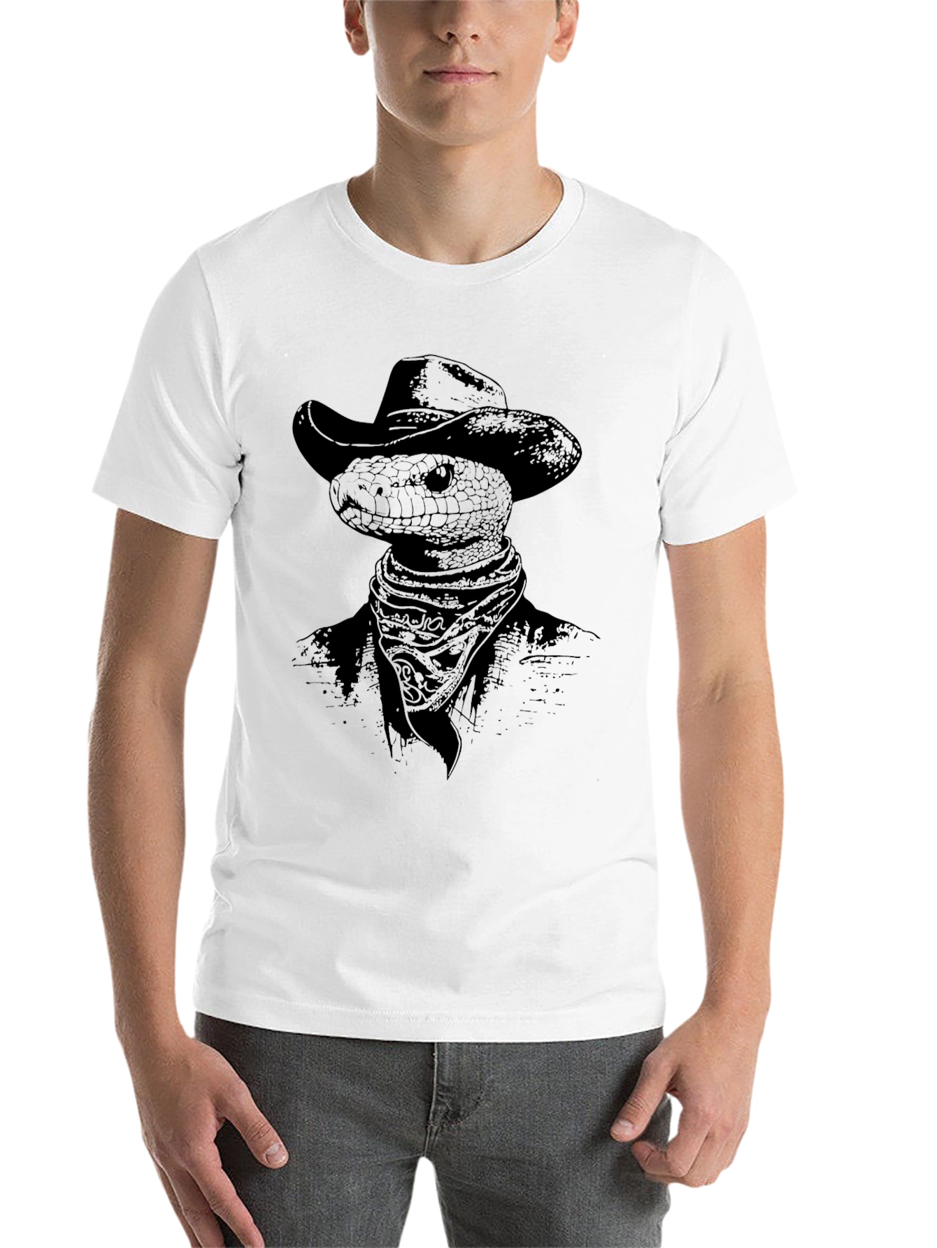 Black Snake Cowboy Graphic Tee - Western Style view 14