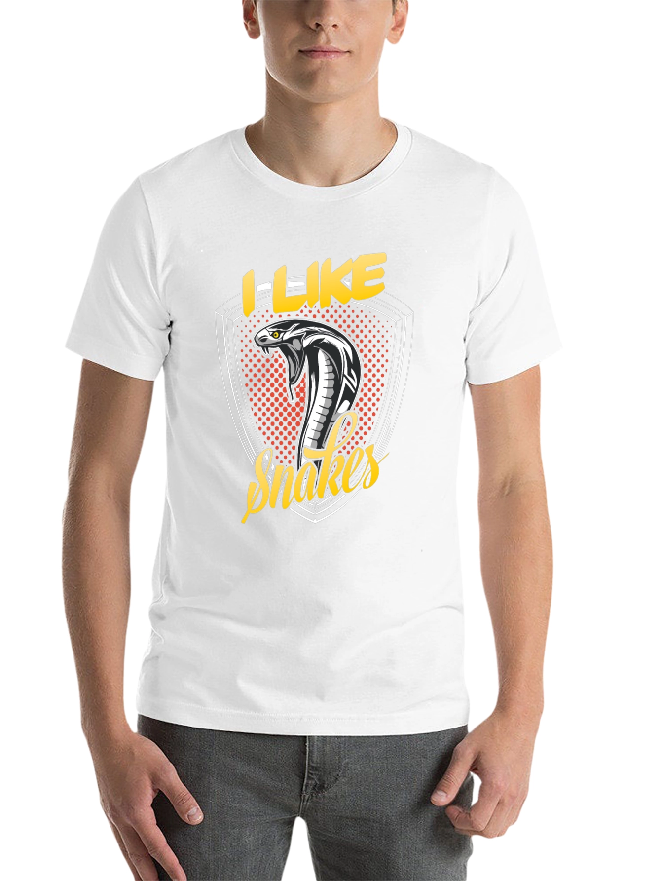 Black I Like Snakes Graphic Tee - Black view 14