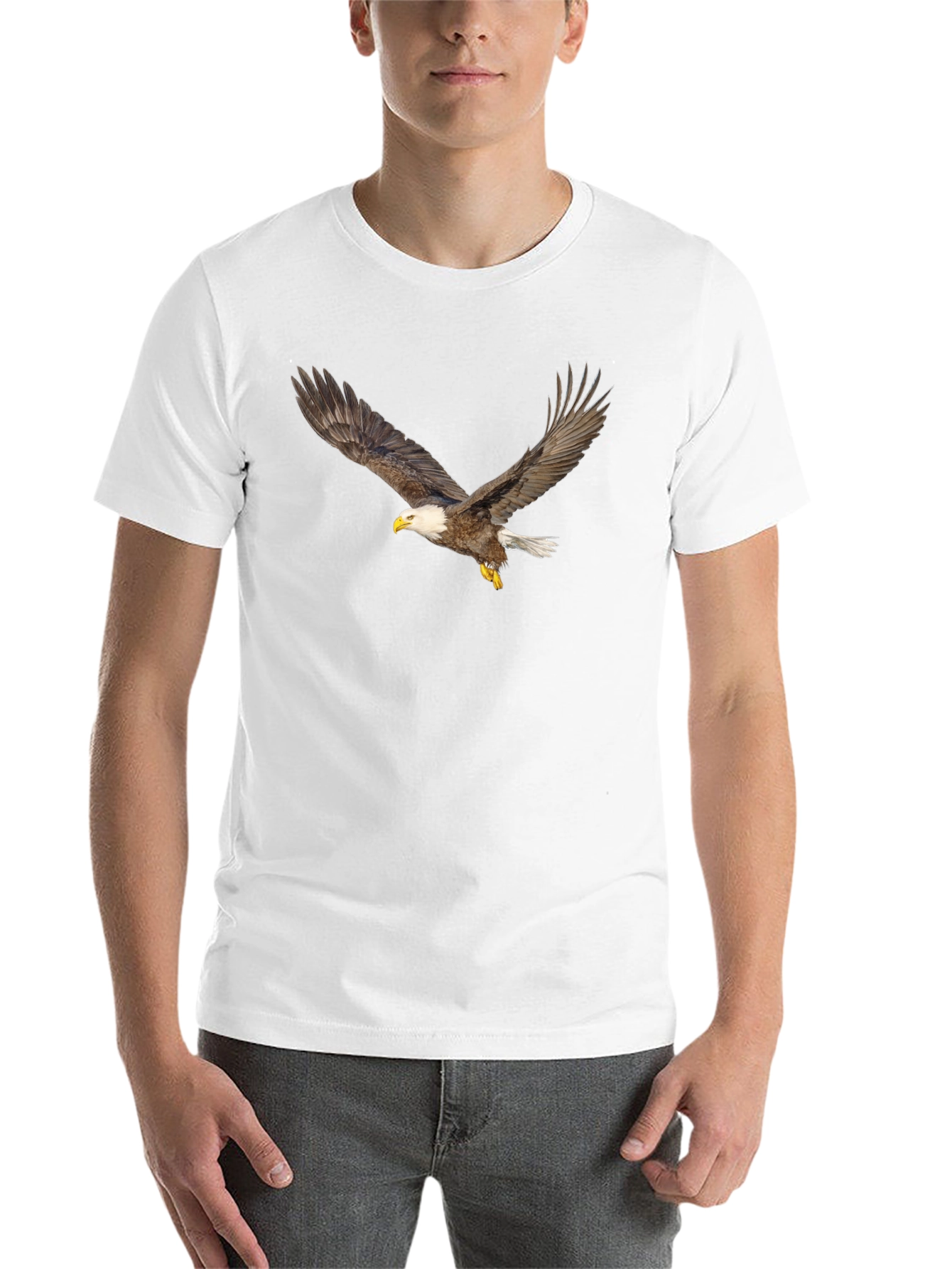 Black Black T-Shirt with Eagle Print view 14