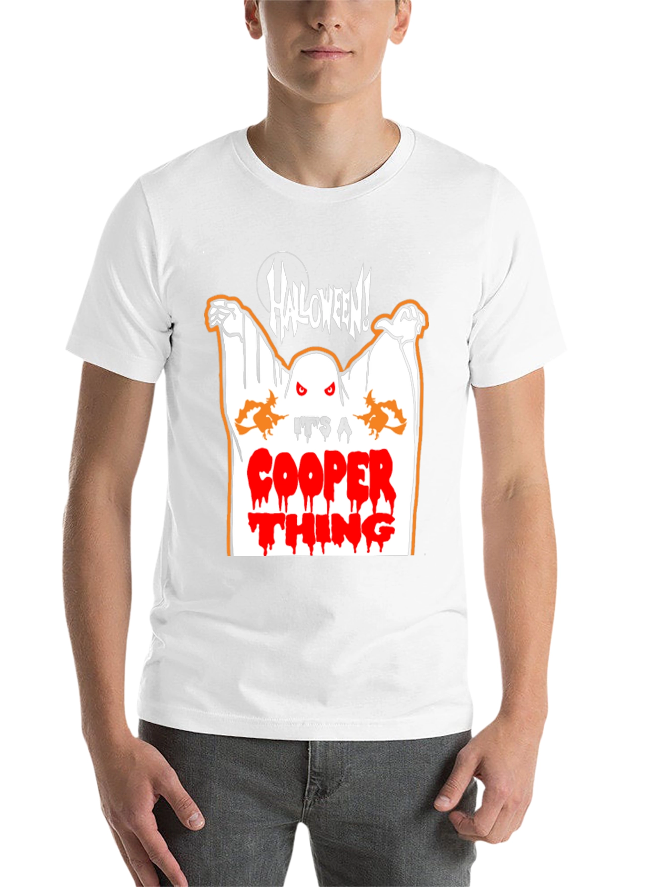 Black Halloween Ghost T-Shirt - It's a Cooper Thing! view 14