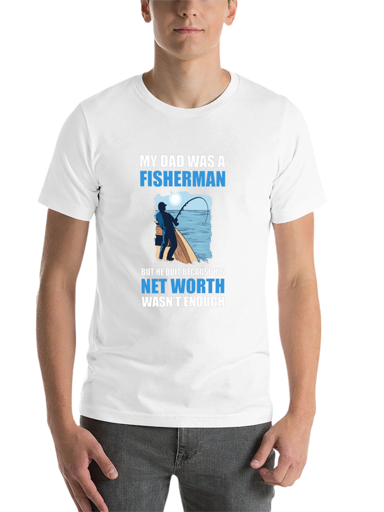 Black Fisherman Dad Joke T-Shirt view 14
