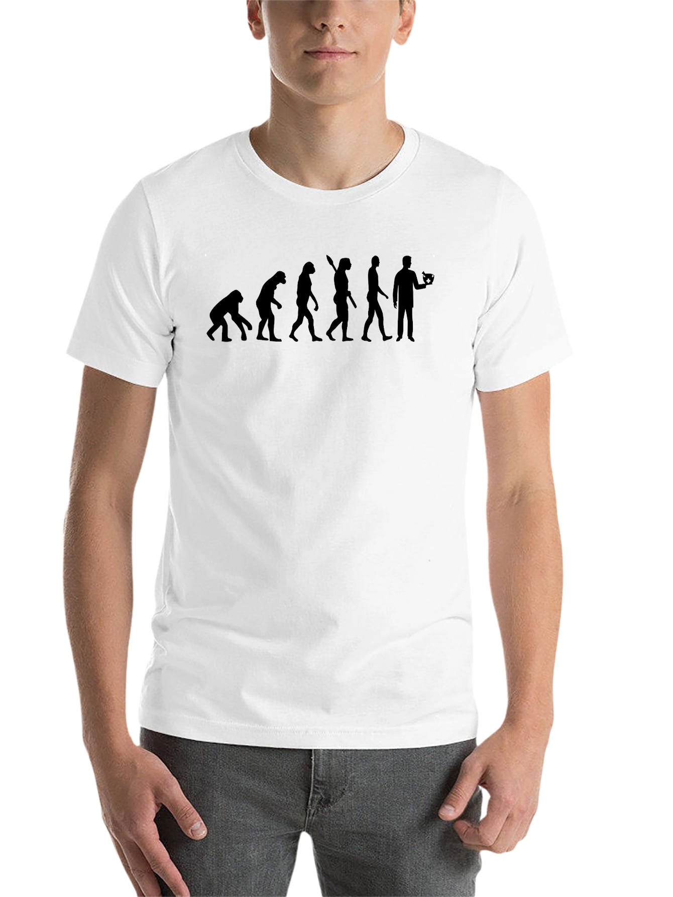 Black Evolution of the Gamer T-Shirt - Black Cotton Tee view 14