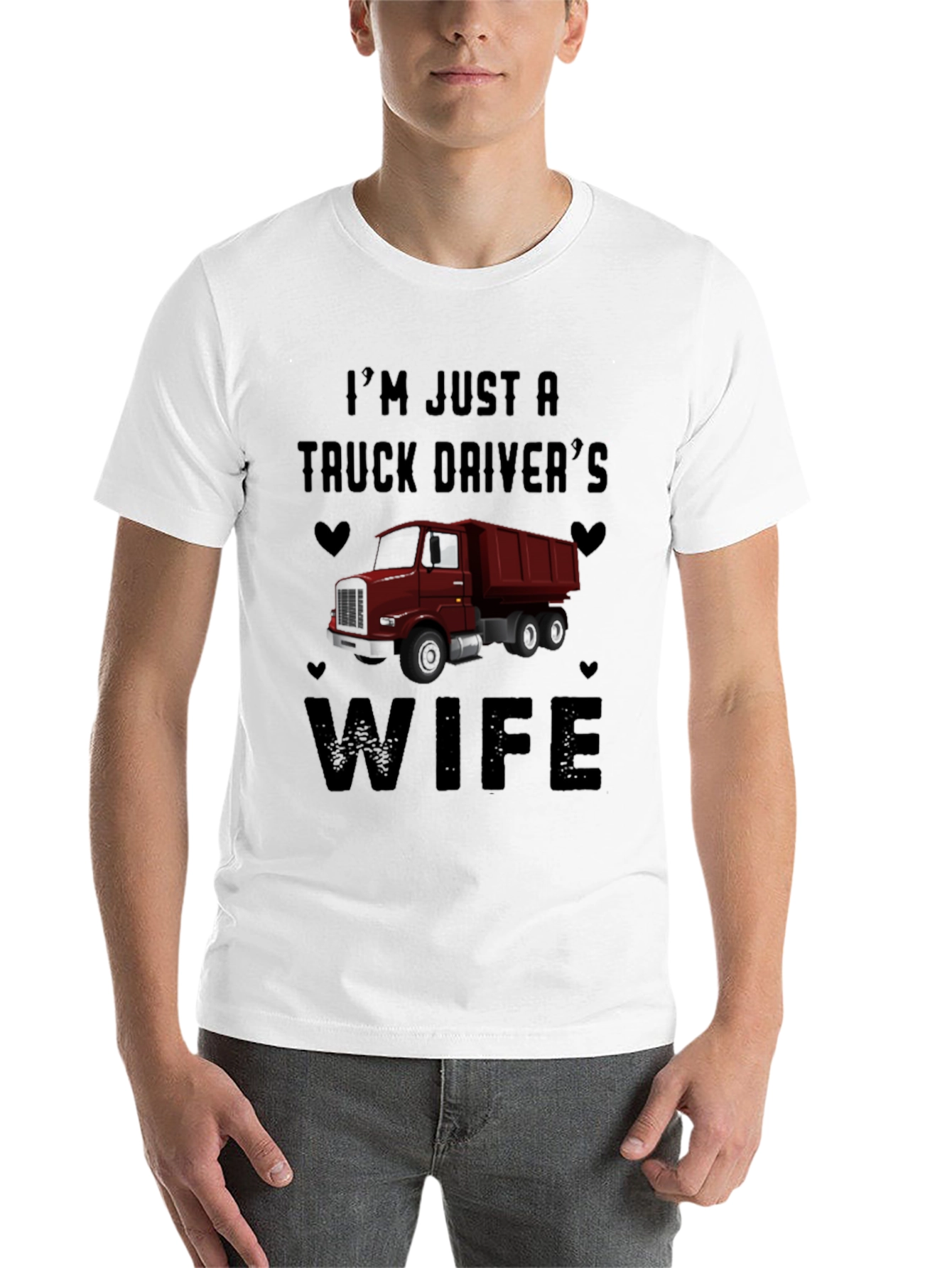 Black Truck Driver's Wife Graphic Tee view 14