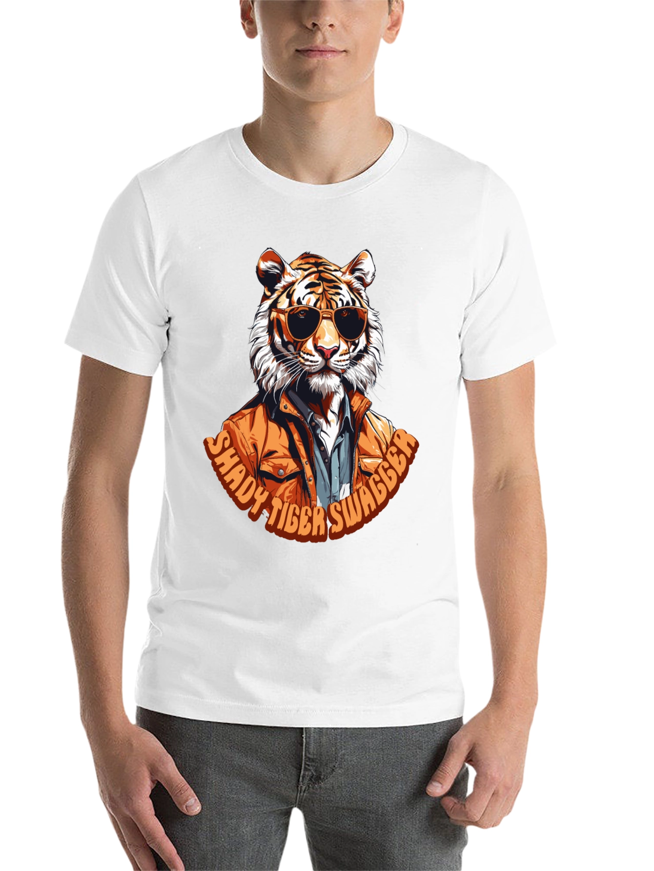 Black Shady Tiger Swagger T-Shirt view 14