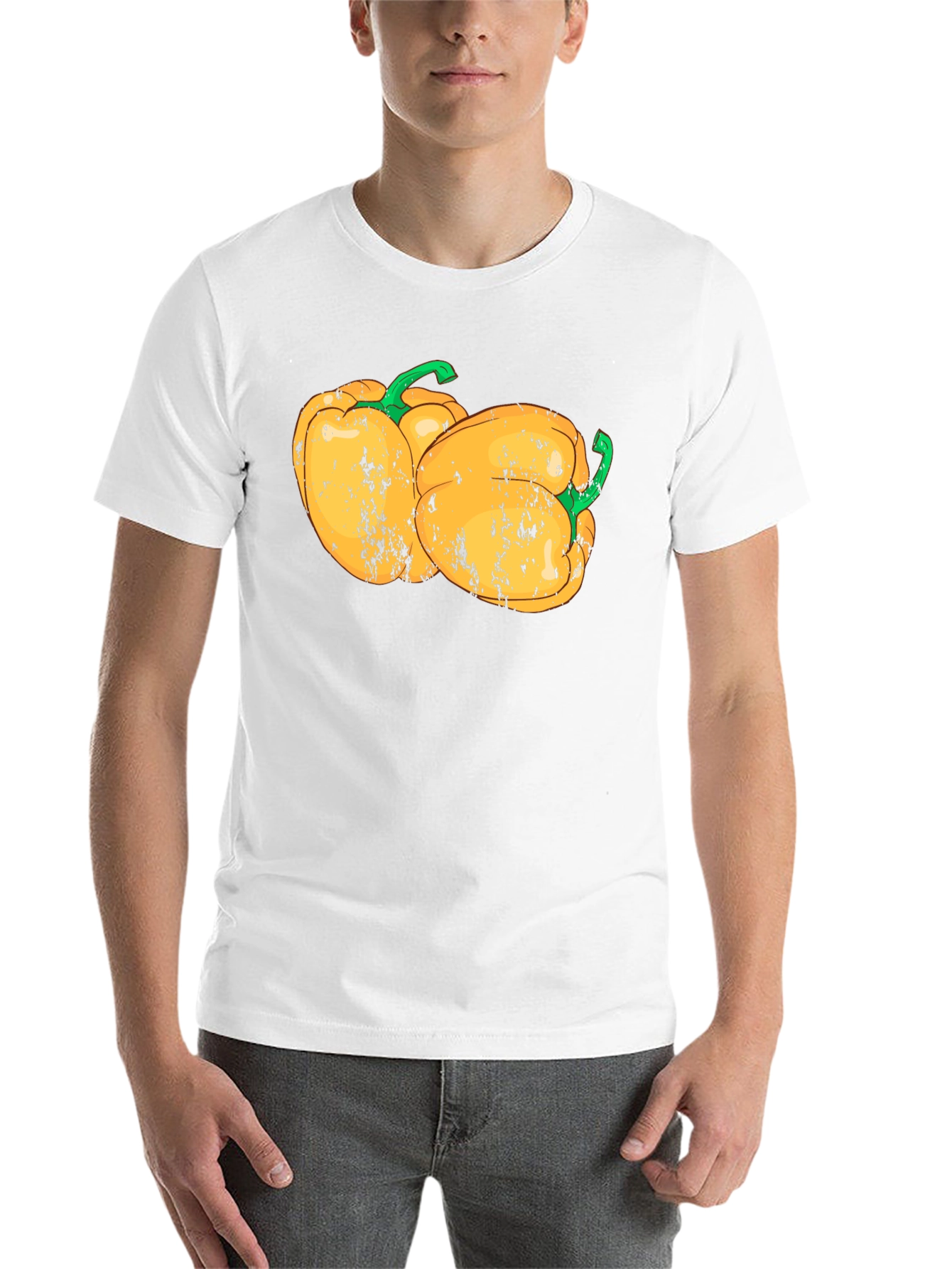 Black Yellow Pepper Graphic T-Shirt view 14