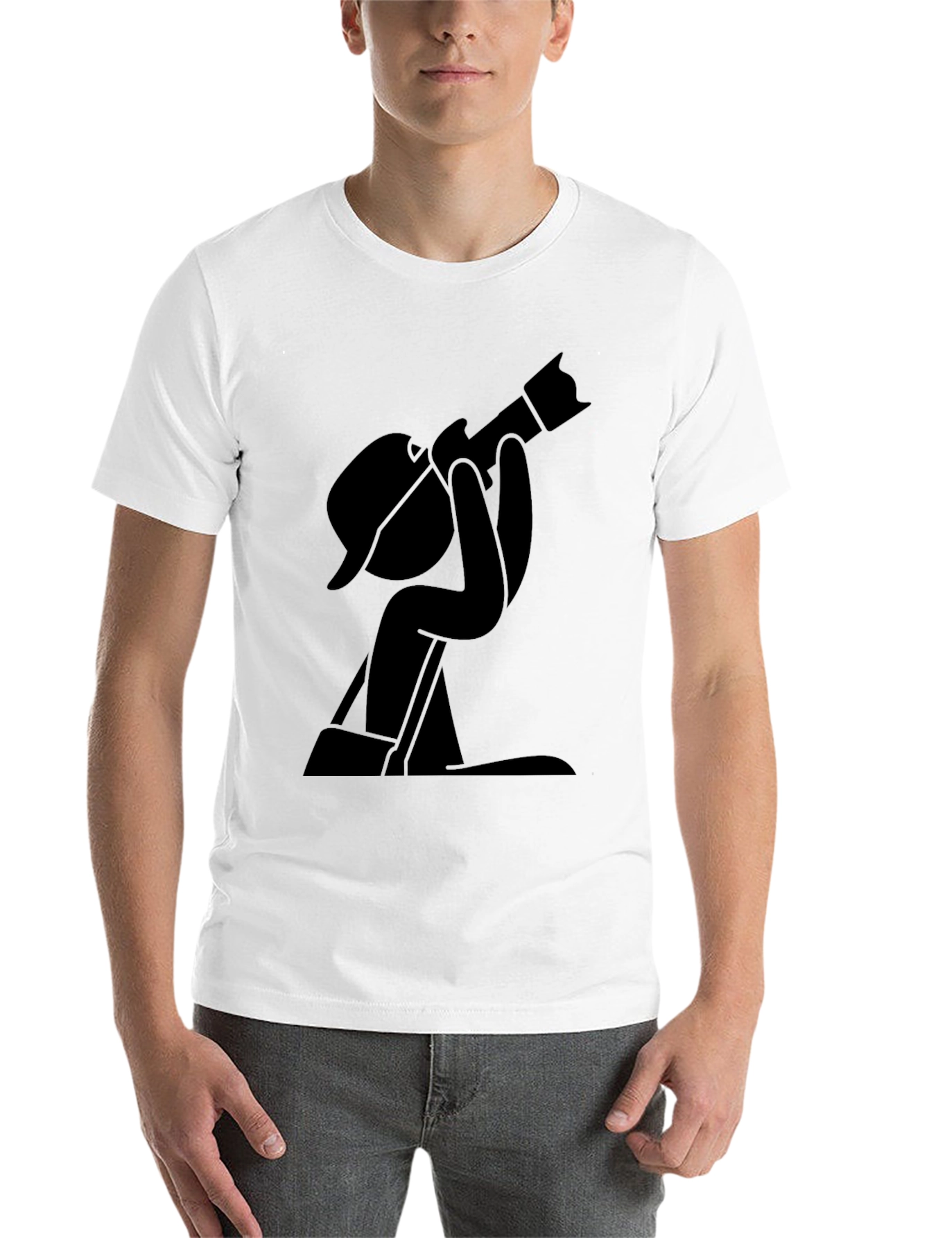 Black Photographer Graphic Black T-Shirt view 14