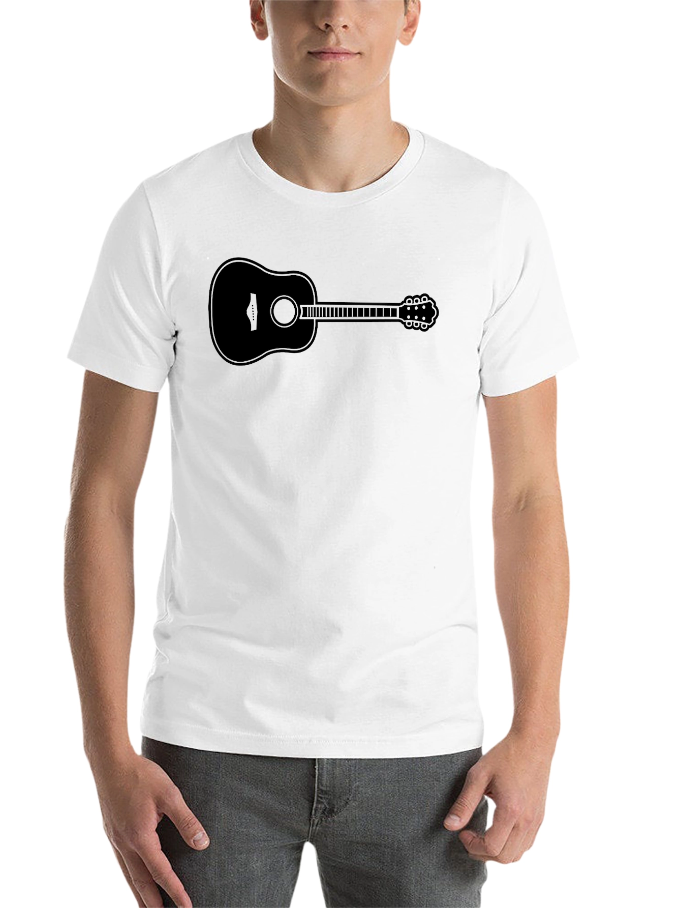 Black Guitar Graphic Tee - Classic Black T-Shirt view 14
