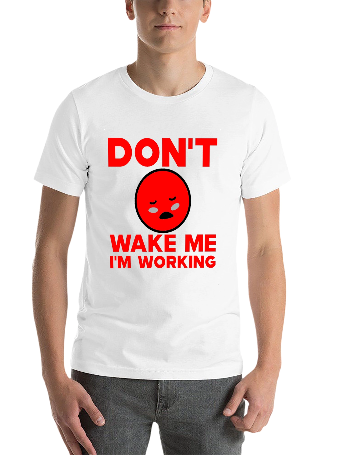 Black Don't Wake Me I'm Working Funny Graphic Tee view 14