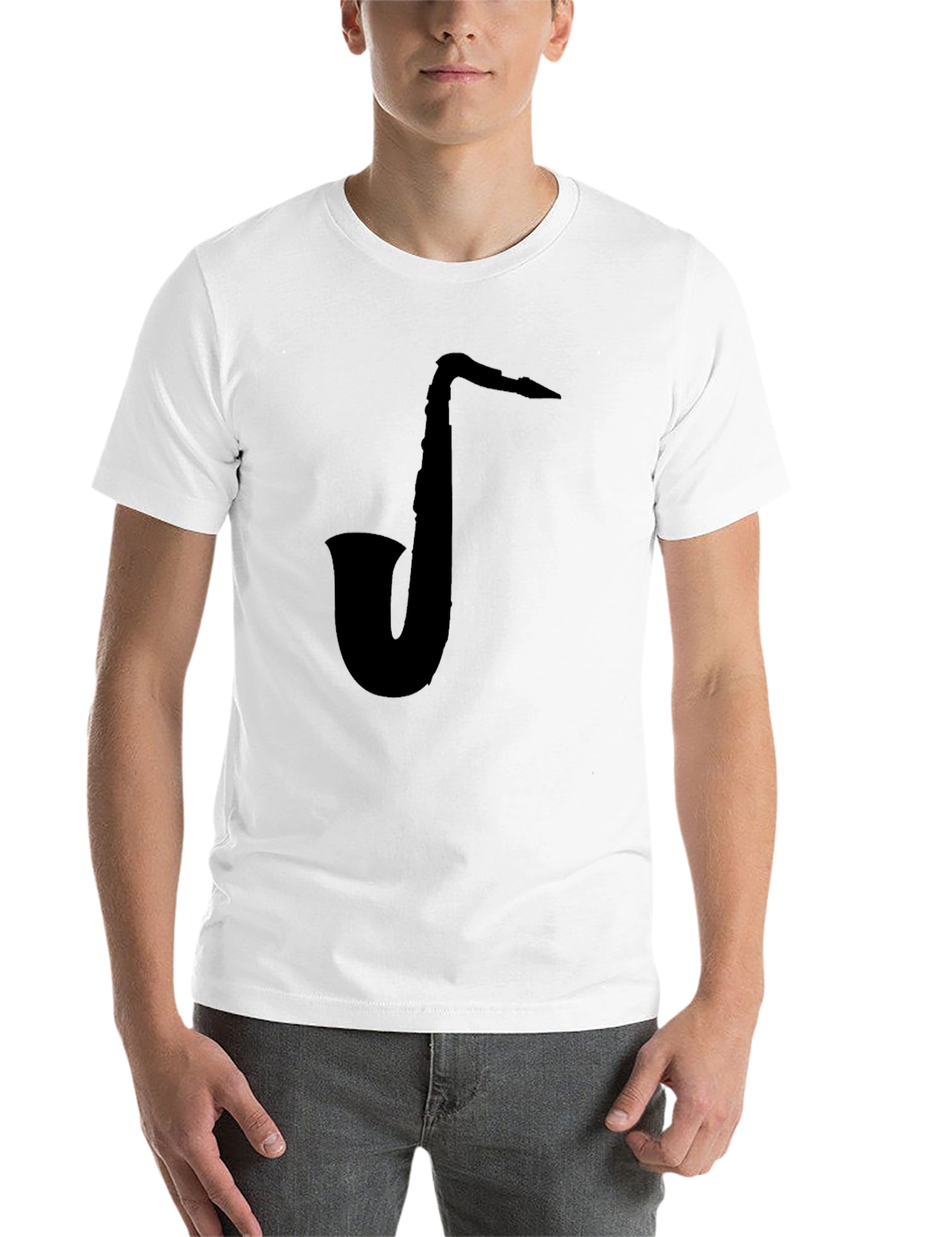 Black Saxophone Graphic T-Shirt view 14