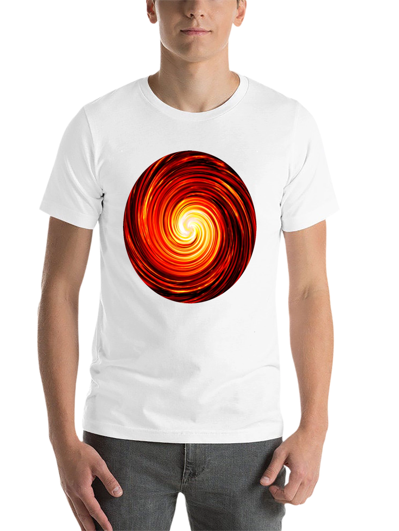 Black Fiery Vortex Black T-Shirt view 14