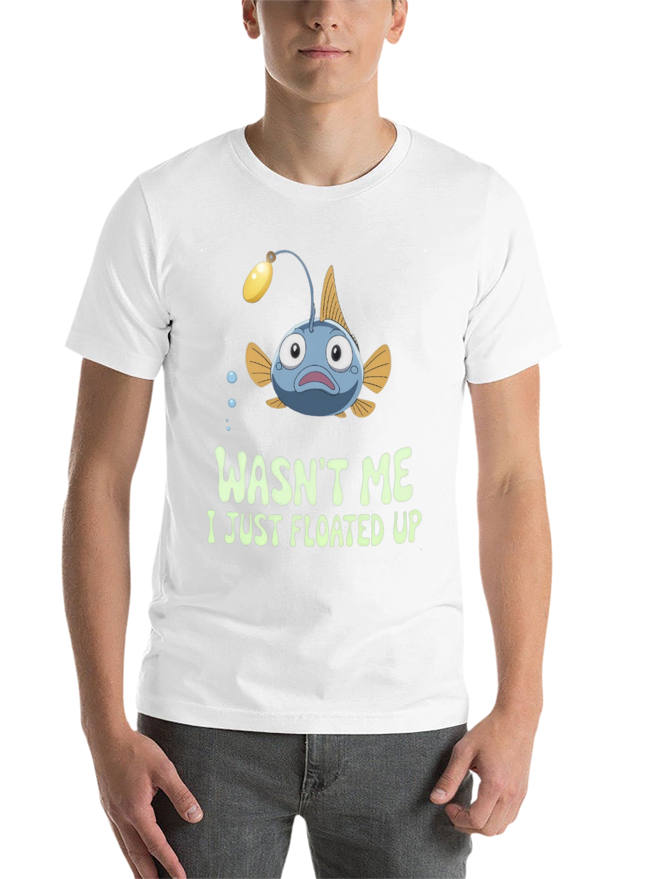 Black Funny Anglerfish T-Shirt - Wasn't Me view 14
