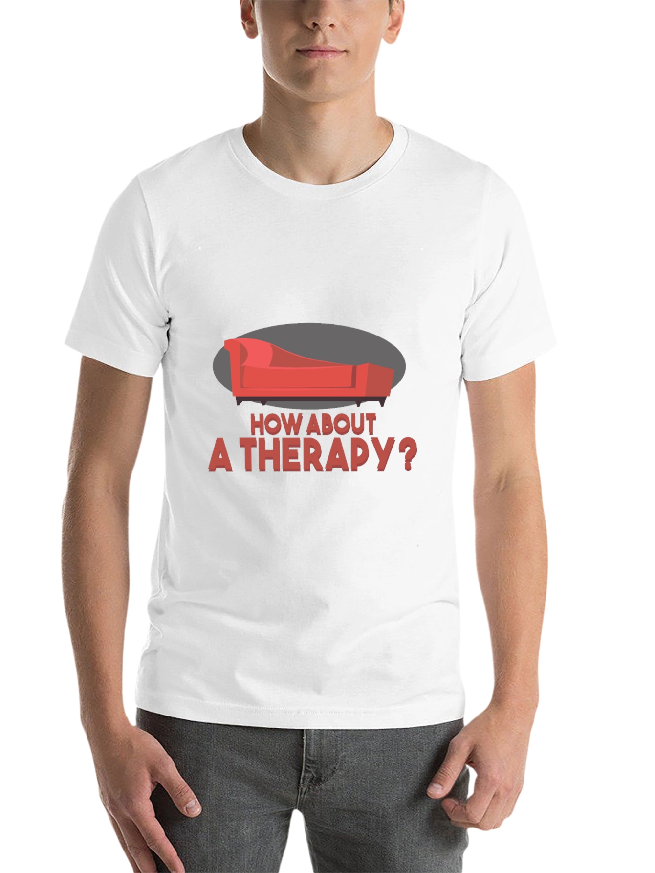 Black Therapy Couch Graphic Tee - Unique Design view 14