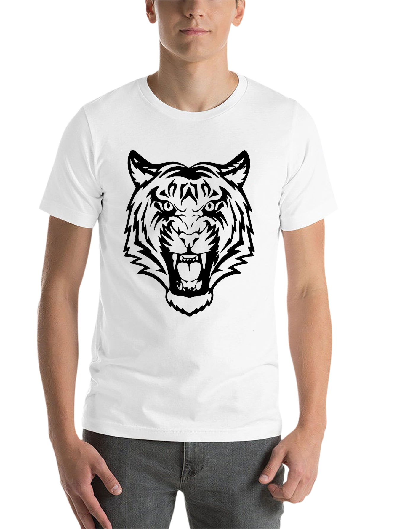 Black Black Tiger Graphic Tee - Men's Short Sleeve Shirt view 14