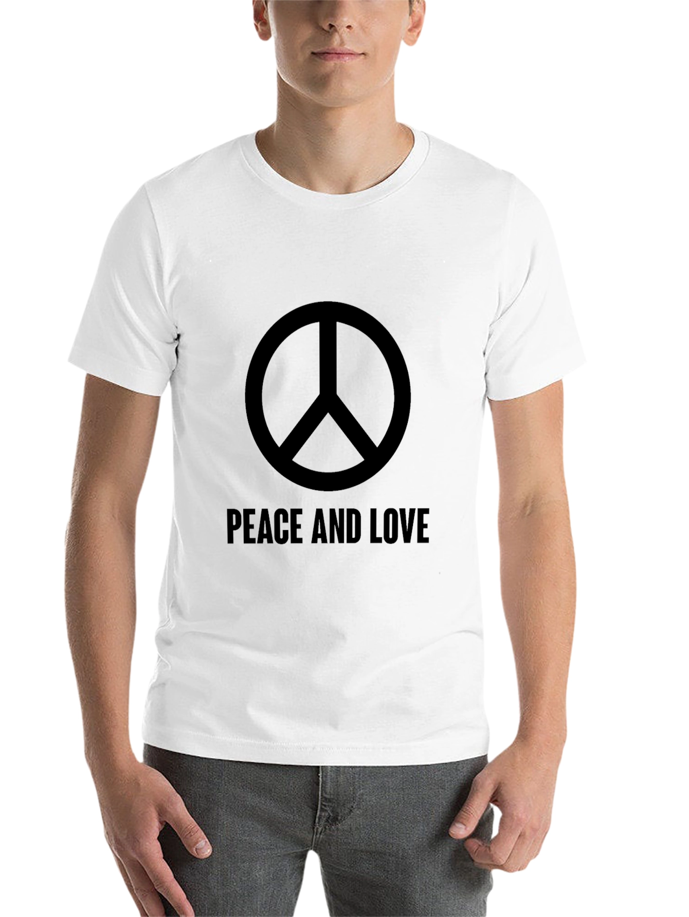 Black Peace and Love Graphic T-Shirt view 14