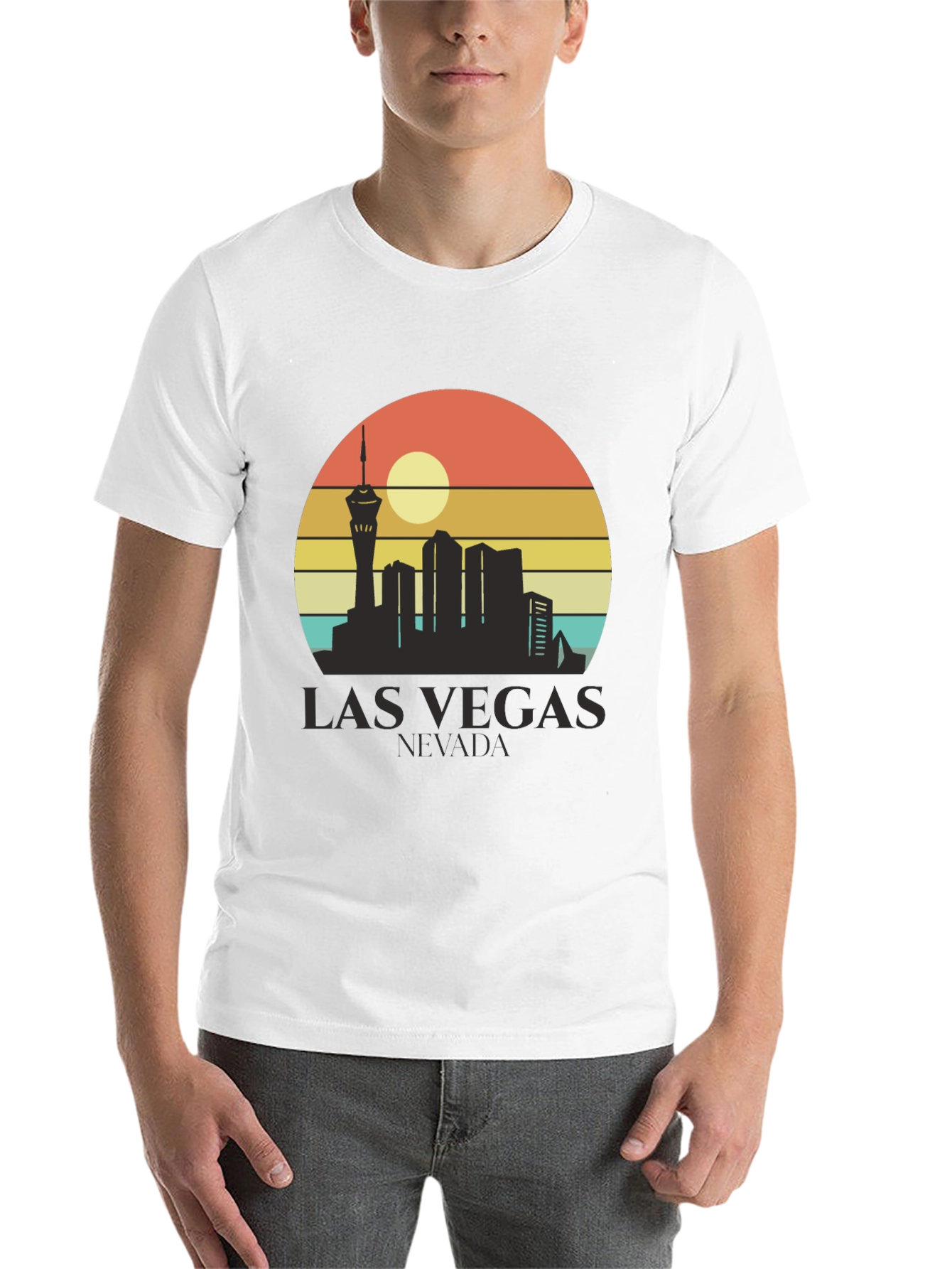 Black Las Vegas Nevada Skyline Graphic Tee view 14
