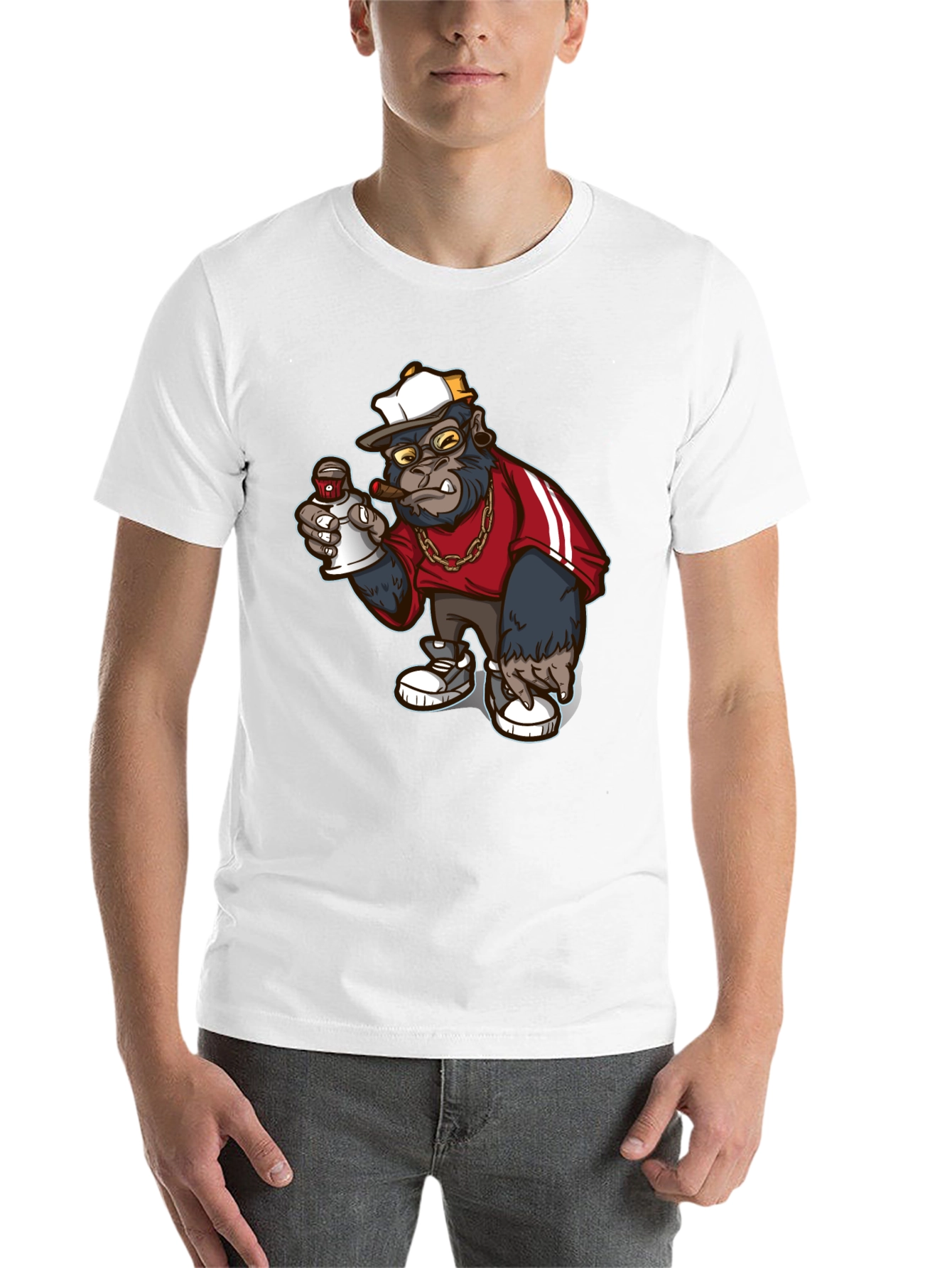 Black Cool Gorilla Graphic Tee - Streetwear Style view 14