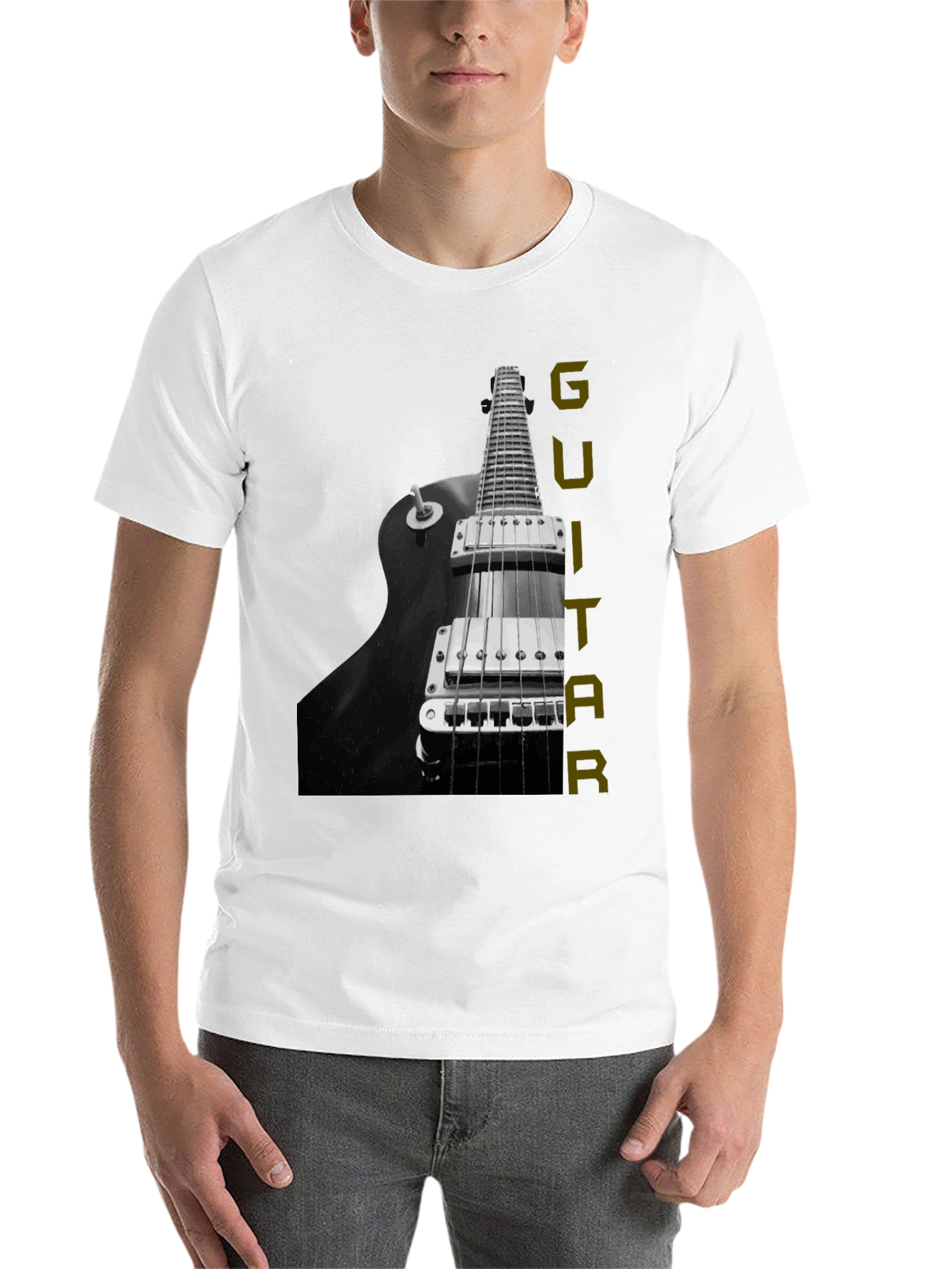Black Guitar Graphic Tee - Musician T-Shirt view 14
