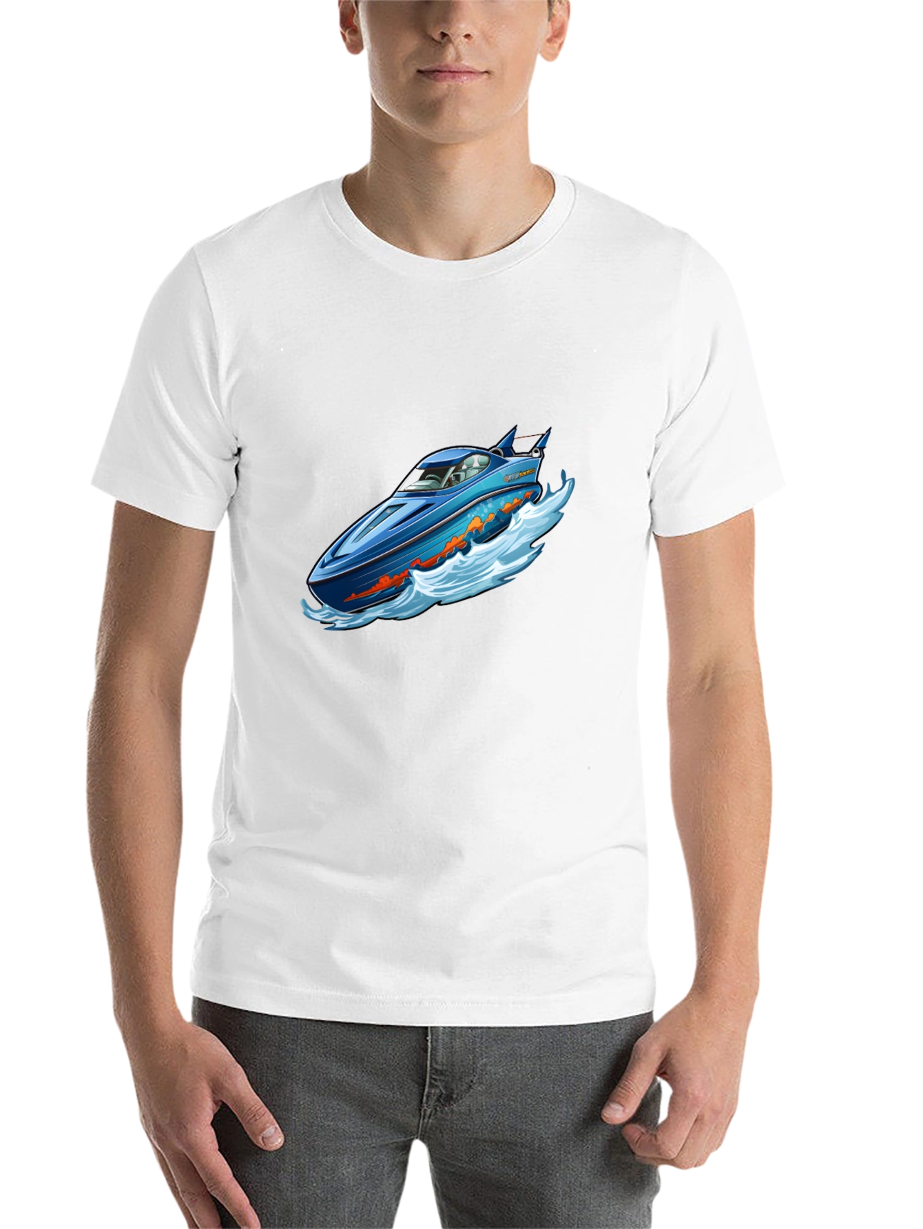 Black Blue Speedboat T-Shirt view 14