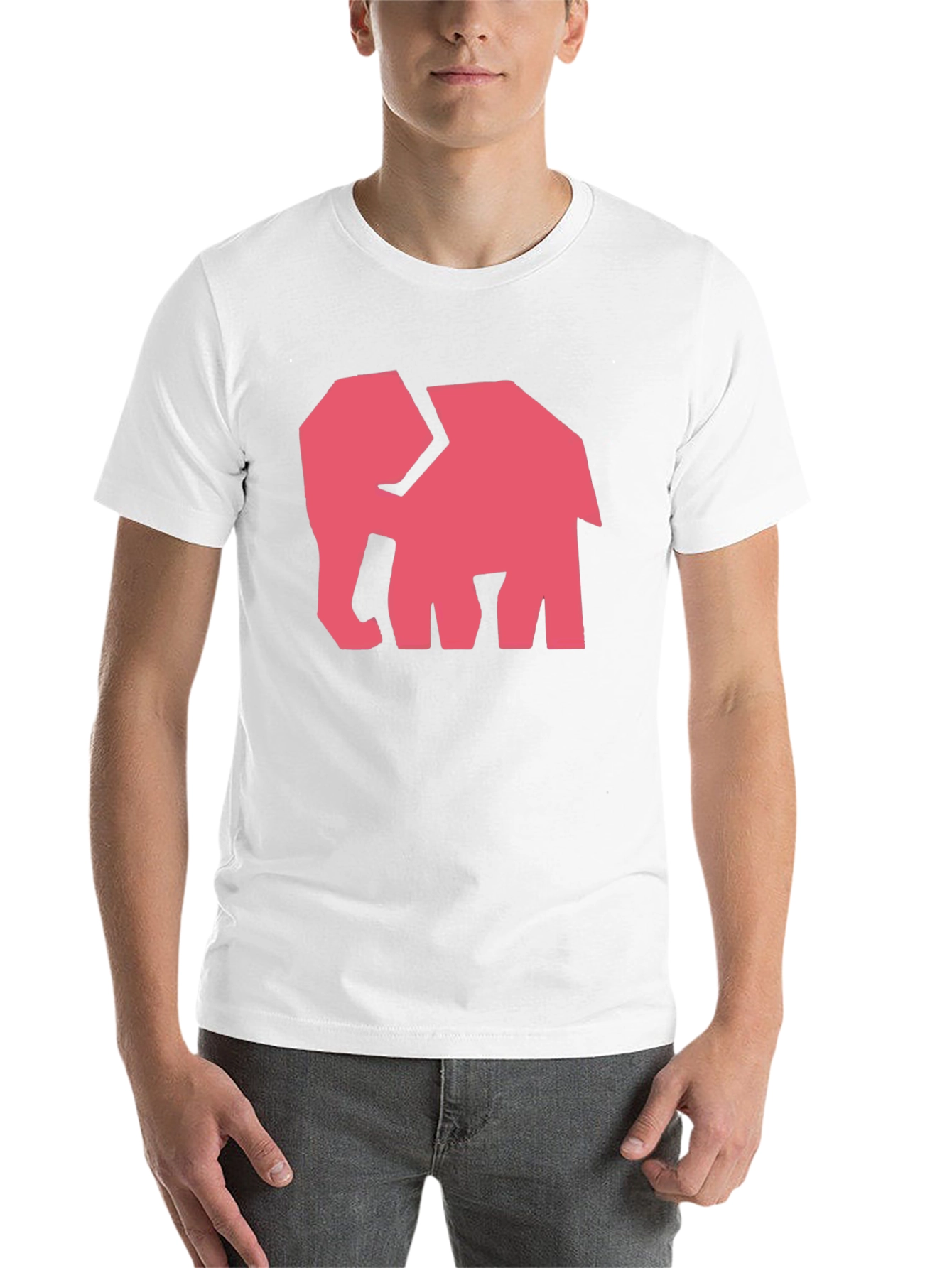 Black Modern Elephant Graphic Tee - Black Cotton Shirt view 14