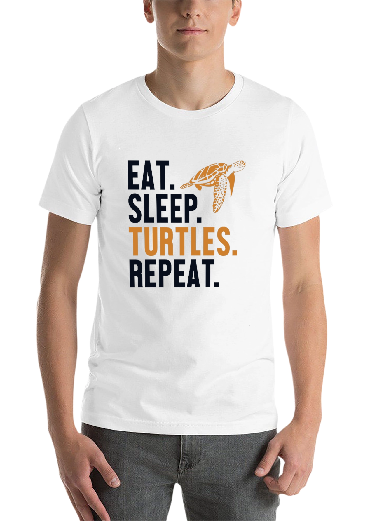 Black Eat Sleep Turtles Repeat Black Graphic Tee view 14