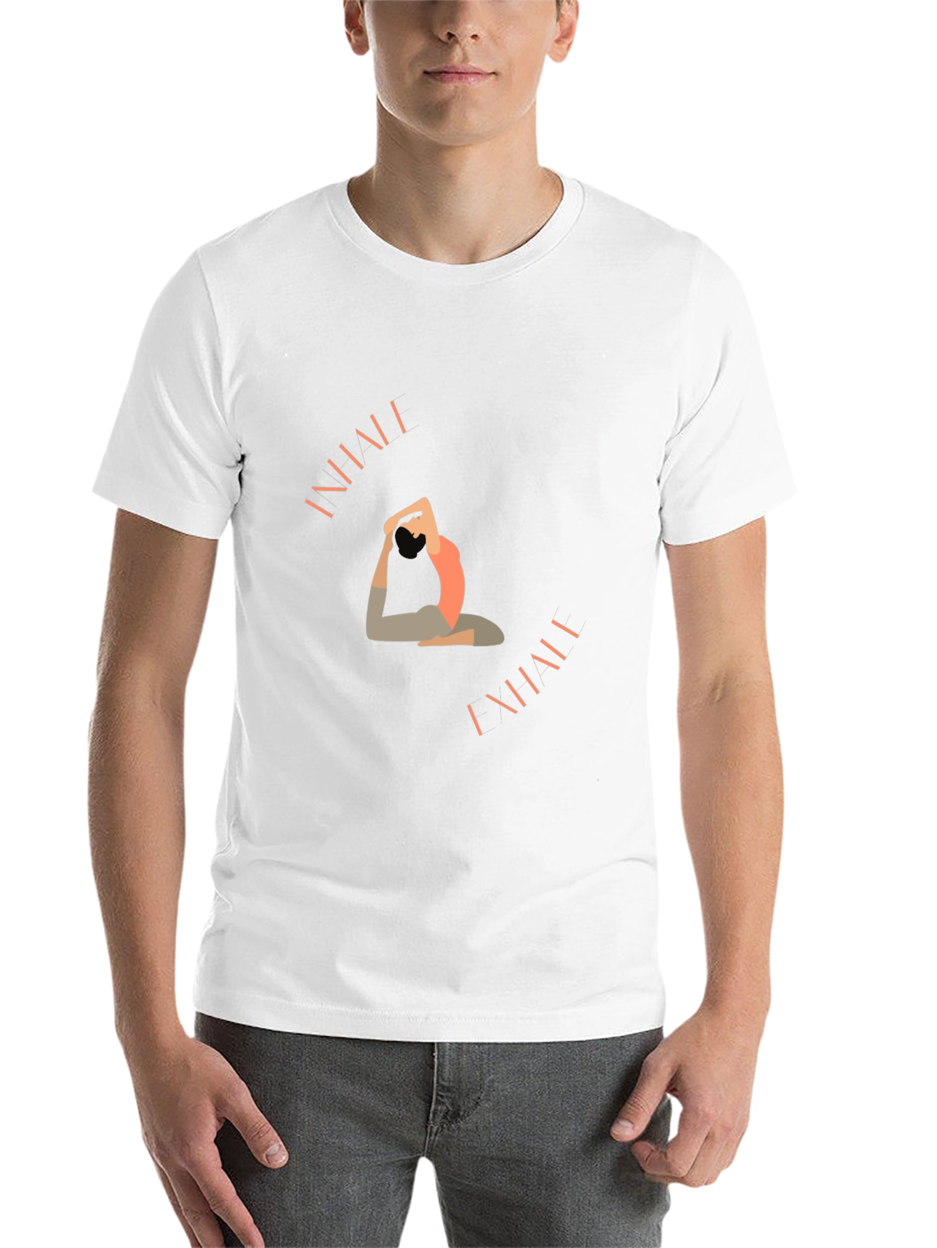 Black Yoga Pose Graphic T-Shirt - Black view 14