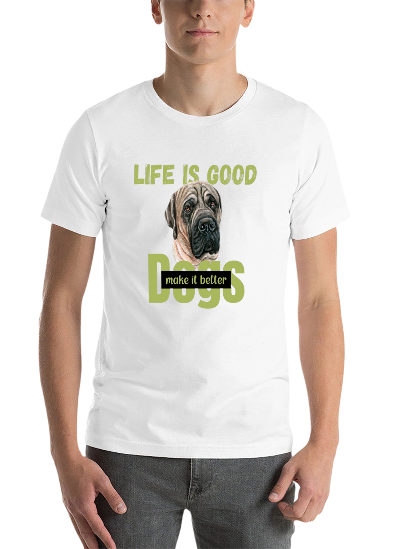 Black Life is Good Dogs Make it Better T-Shirt view 14