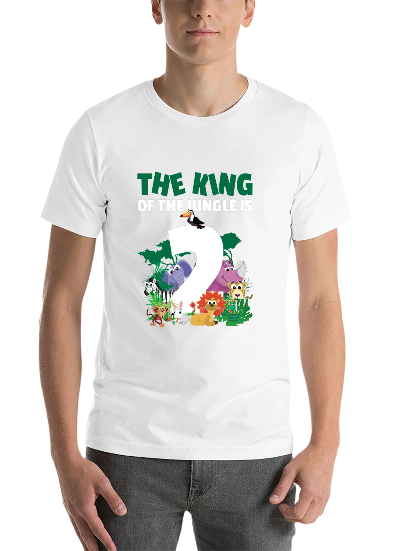 Black King of the Jungle Birthday T-Shirt - Two Year Old view 14