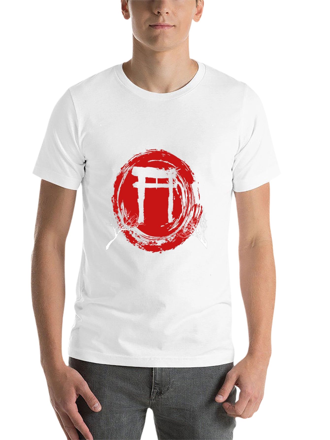 Black Japanese Torii Gate T-Shirt view 14