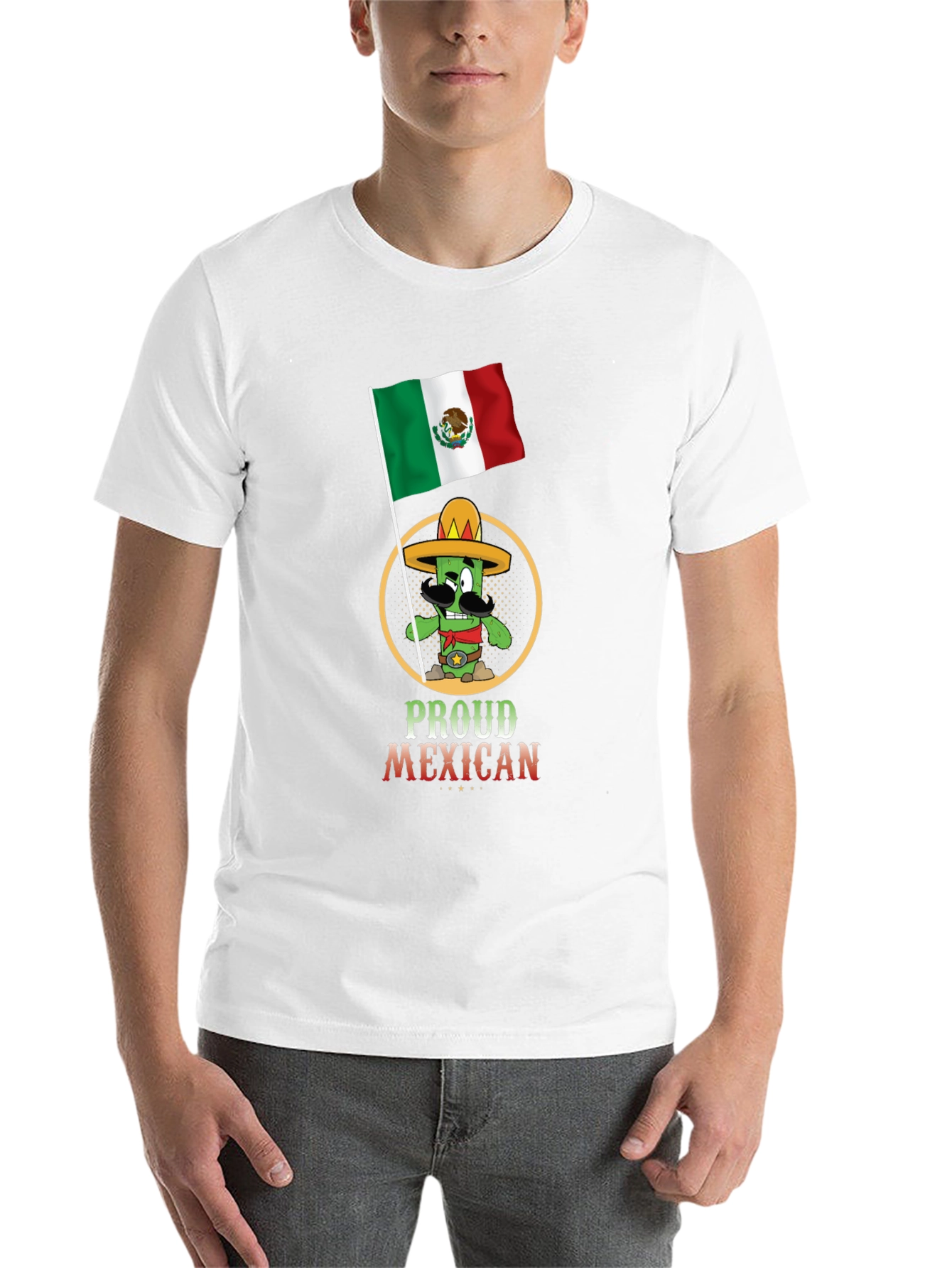 Black Proud Mexican T-Shirt - Cactus Graphic Tee view 14