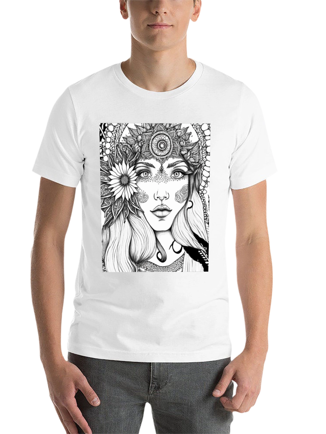 Black Mystic Woman Graphic Tee - Black view 14