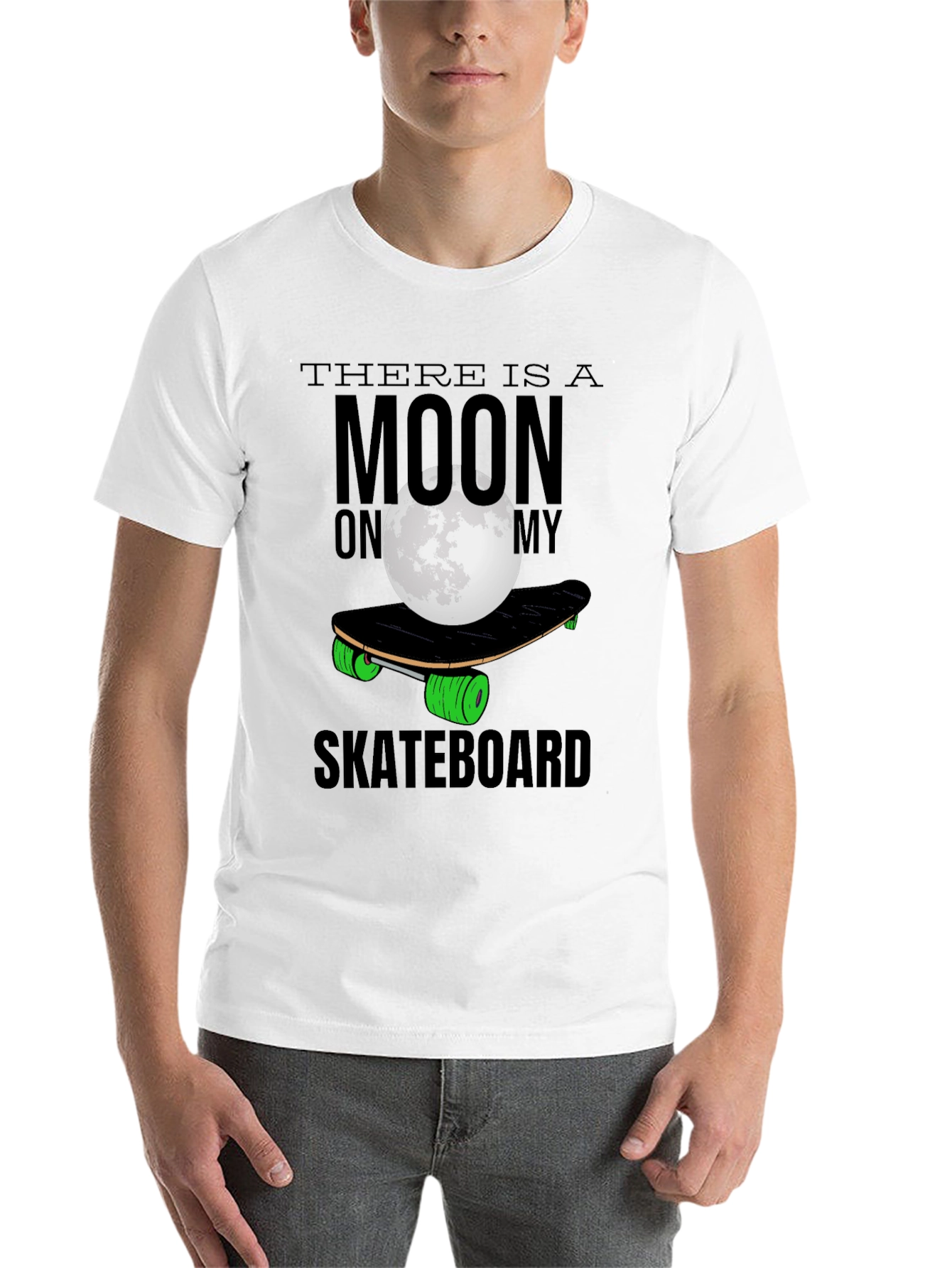 Black Moon Skateboard T-Shirt - Unique Graphic Tee view 14