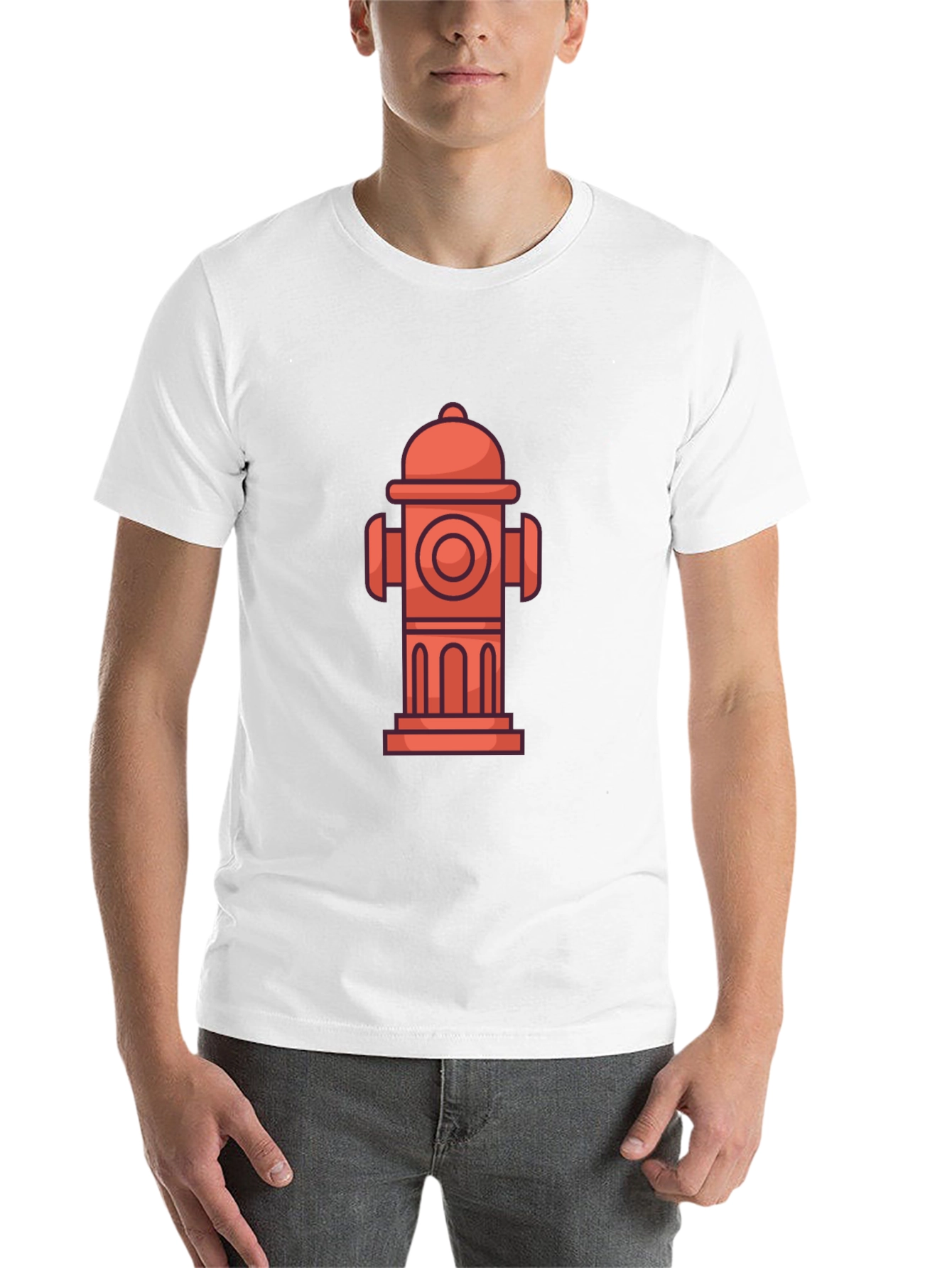 Black Fire Hydrant Graphic Tee - Cool Cartoon Style view 14