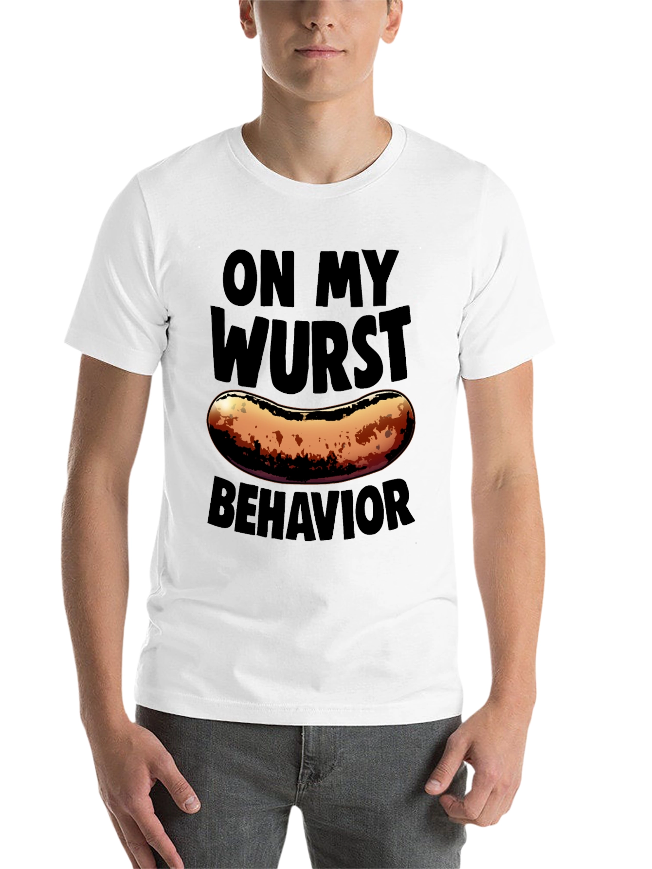 Black On My Wurst Behavior Graphic T-Shirt view 14