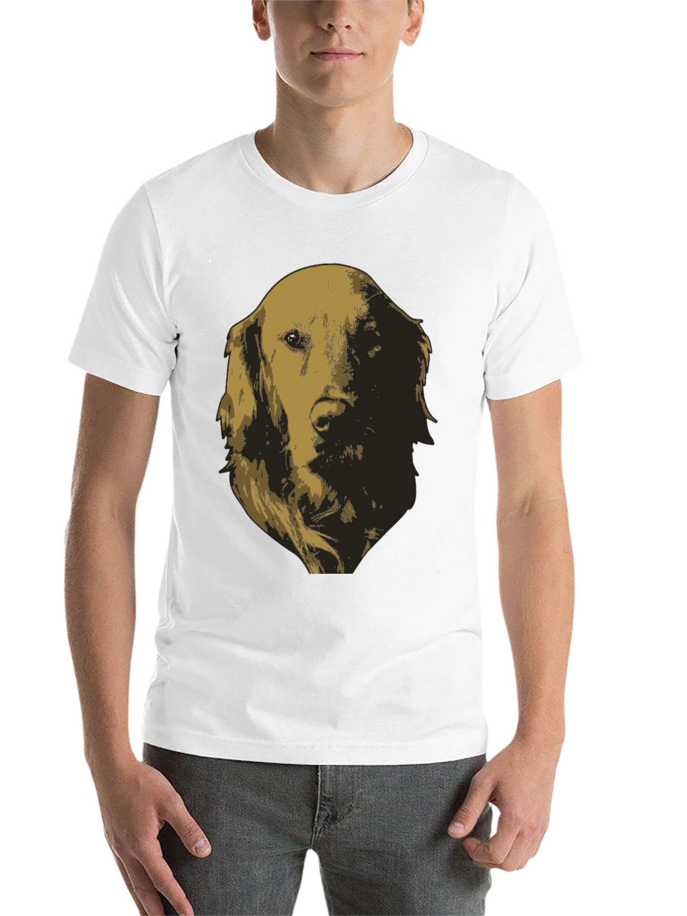 Black Golden Retriever Dog Graphic Tee view 14