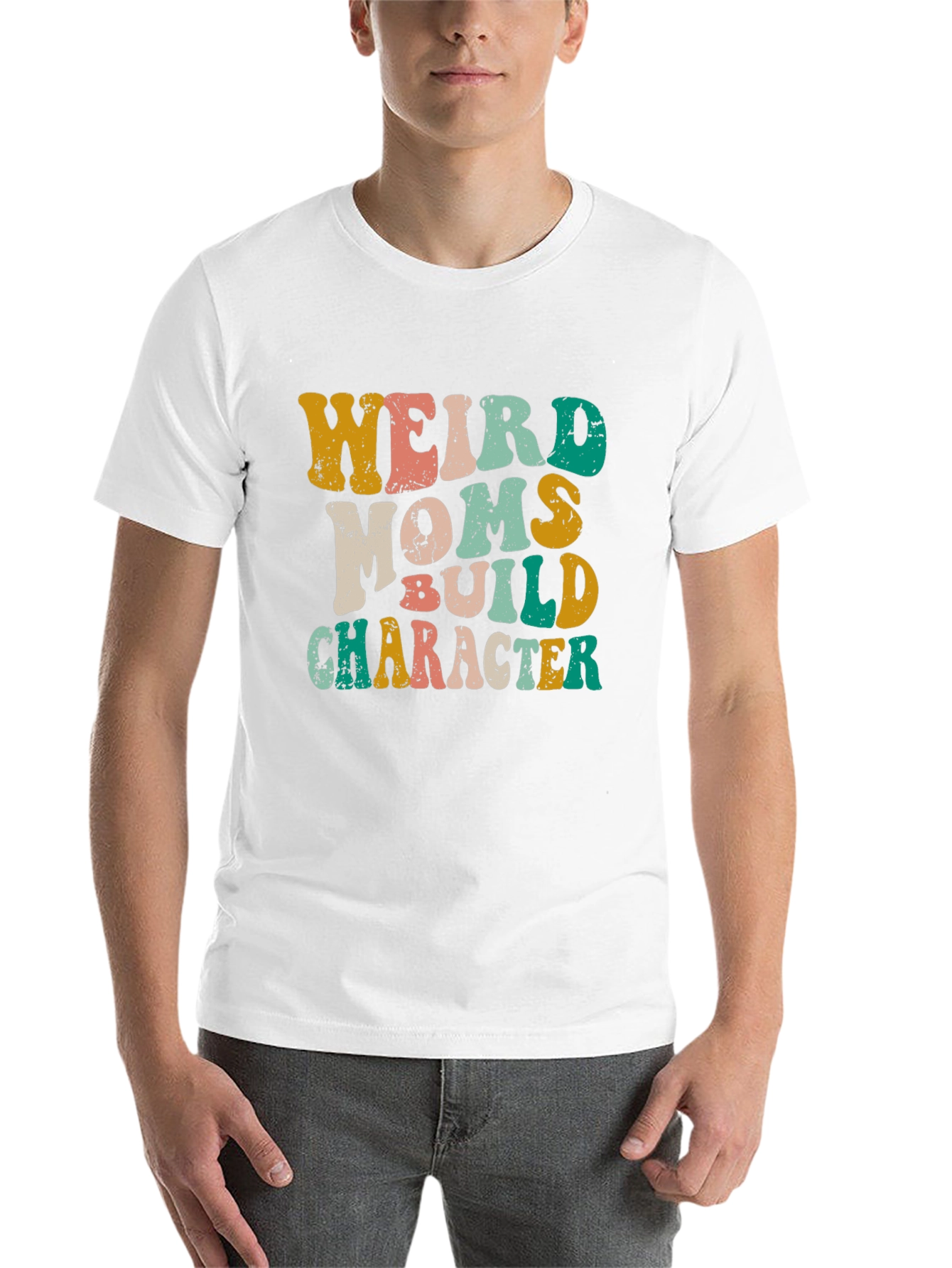 Black Weird Moms Build Character Graphic Tee view 14