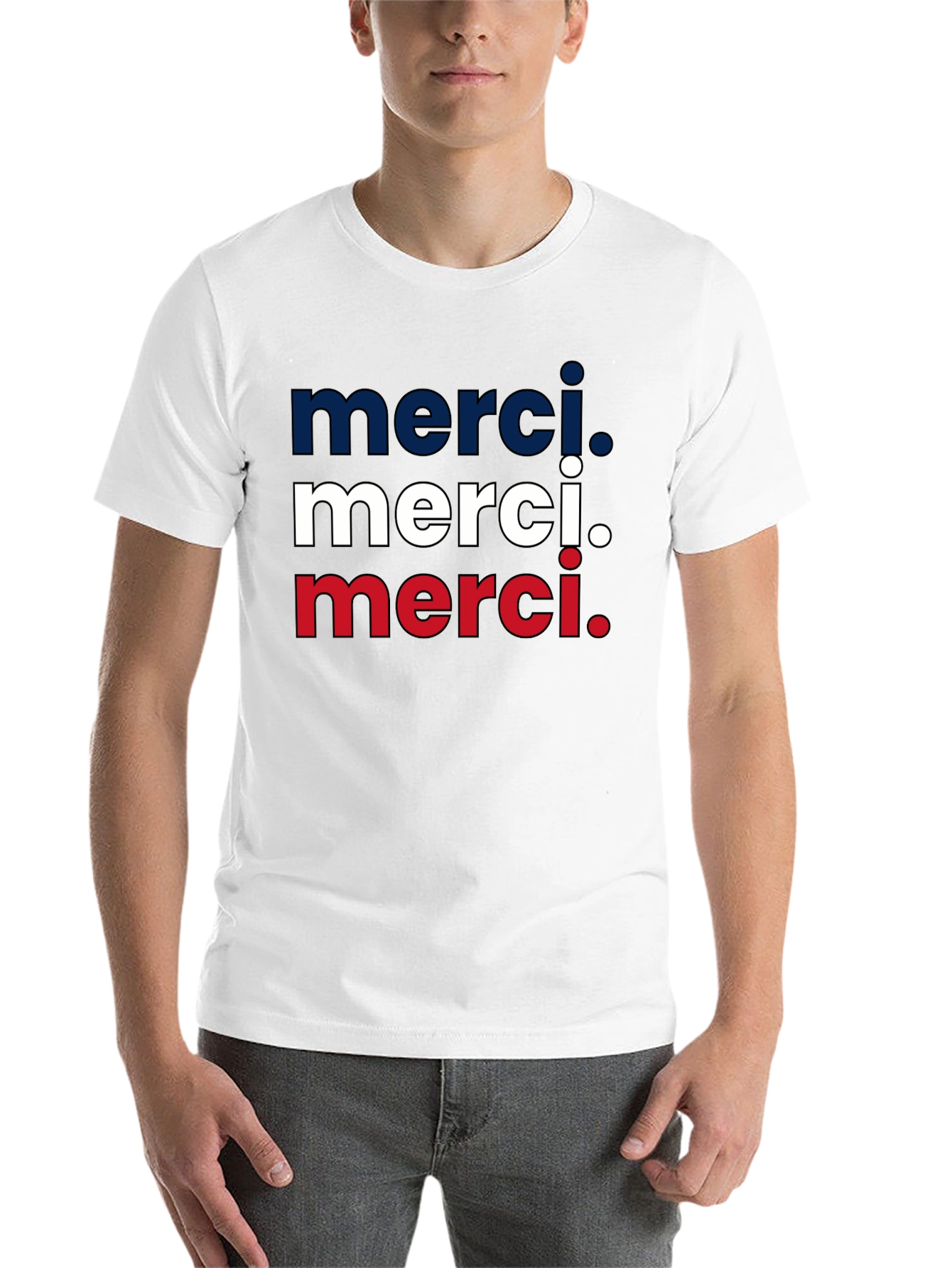 Black Merci Graphic Tee - Stylish French Thank You T-Shirt view 14