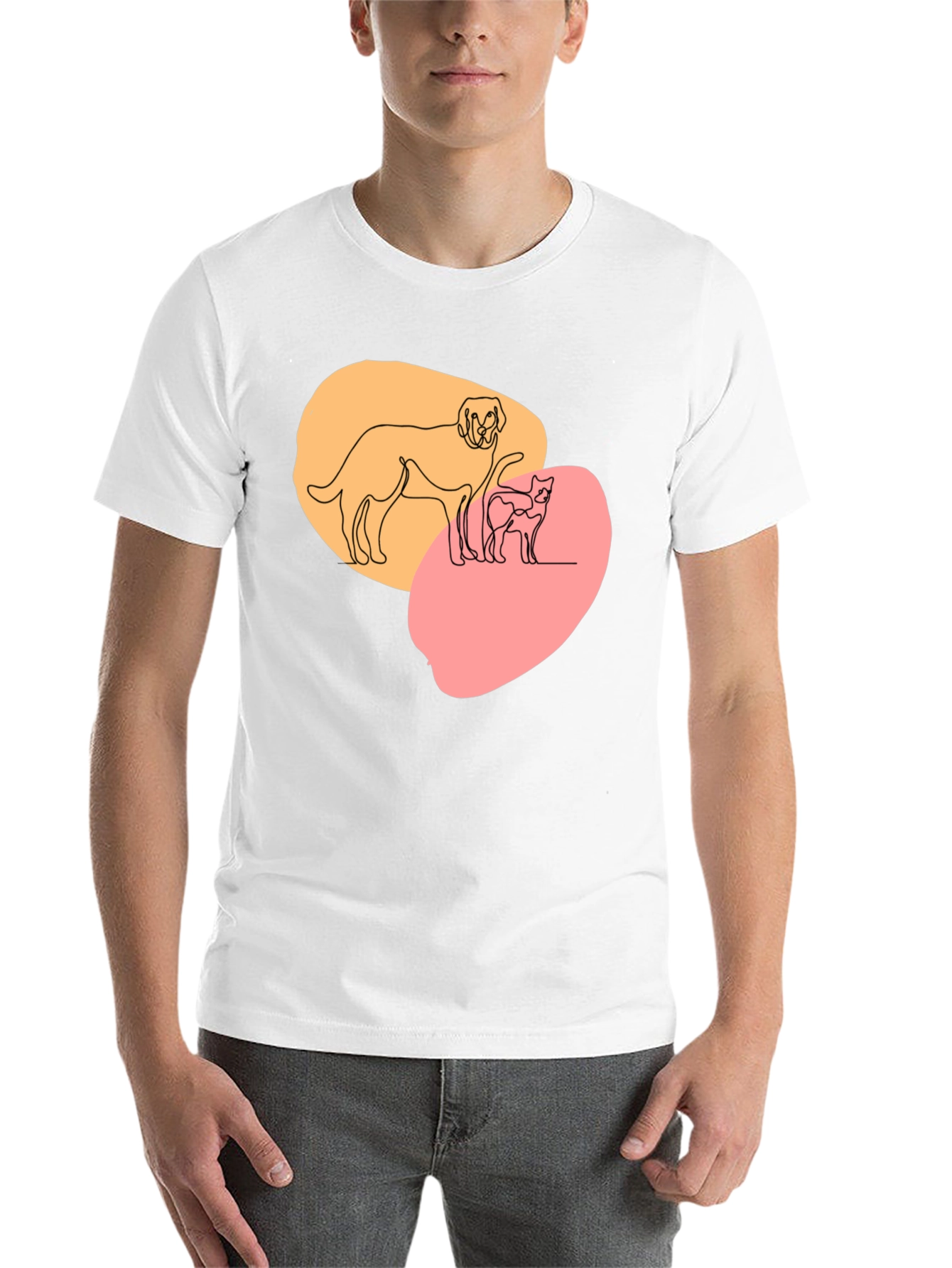 Black Dog and Cat Graphic Tee view 14