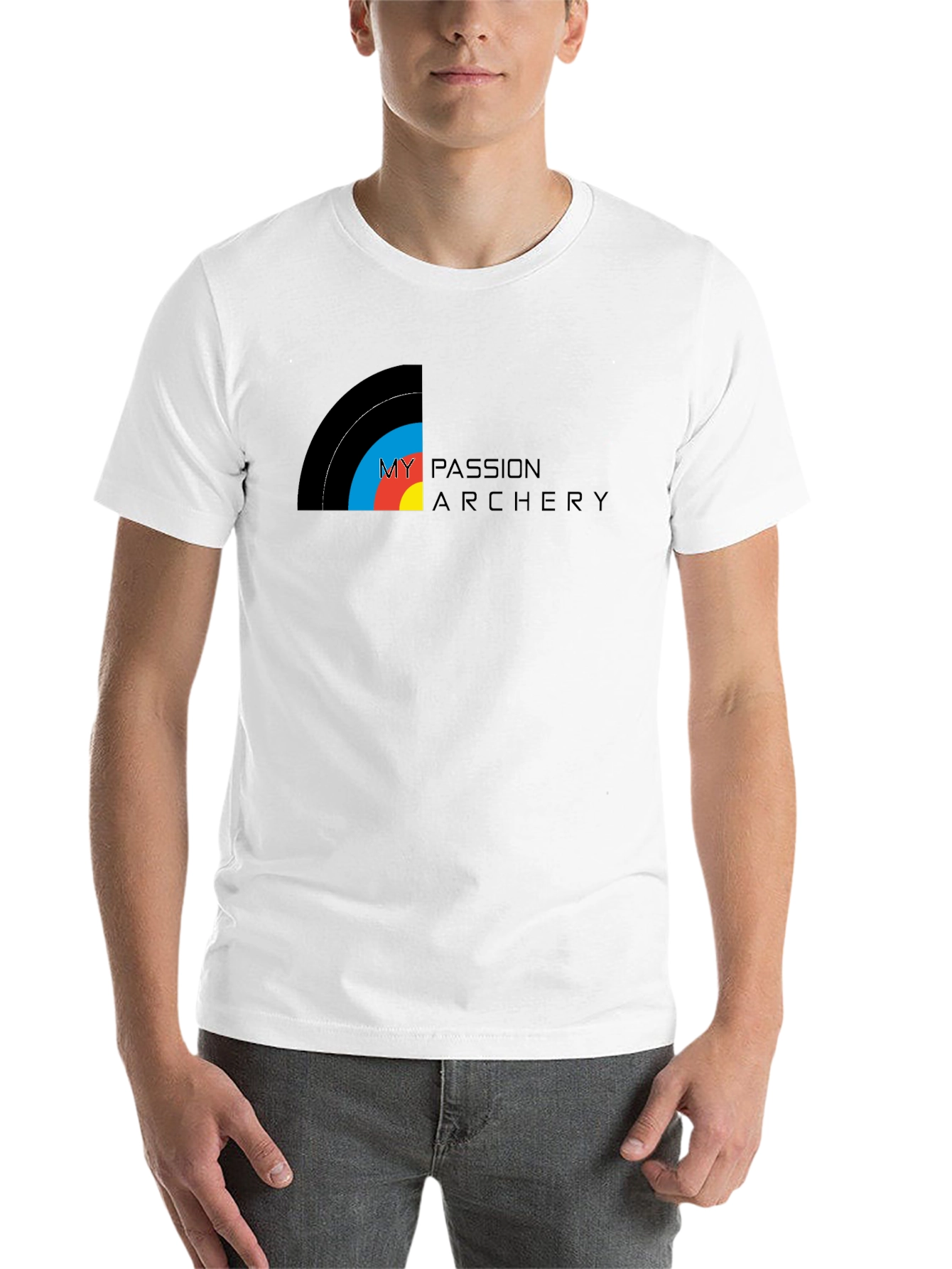 Black Archery Passion T-Shirt - Black Cotton Tee for Archers view 14