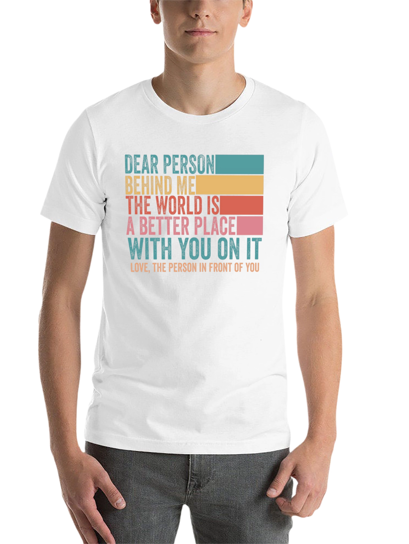 Black Dear Person Behind Me Graphic T-Shirt view 14