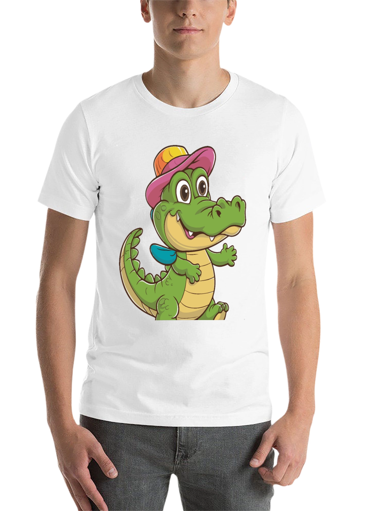 Black Cartoon Alligator T-Shirt view 14