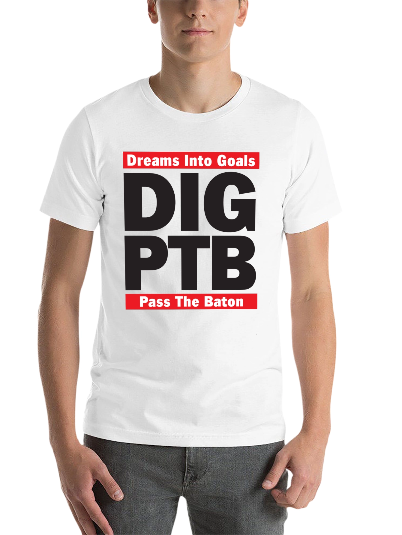 Black Dreams Into Goals T-Shirt - DIG PTB Pass The Baton view 14