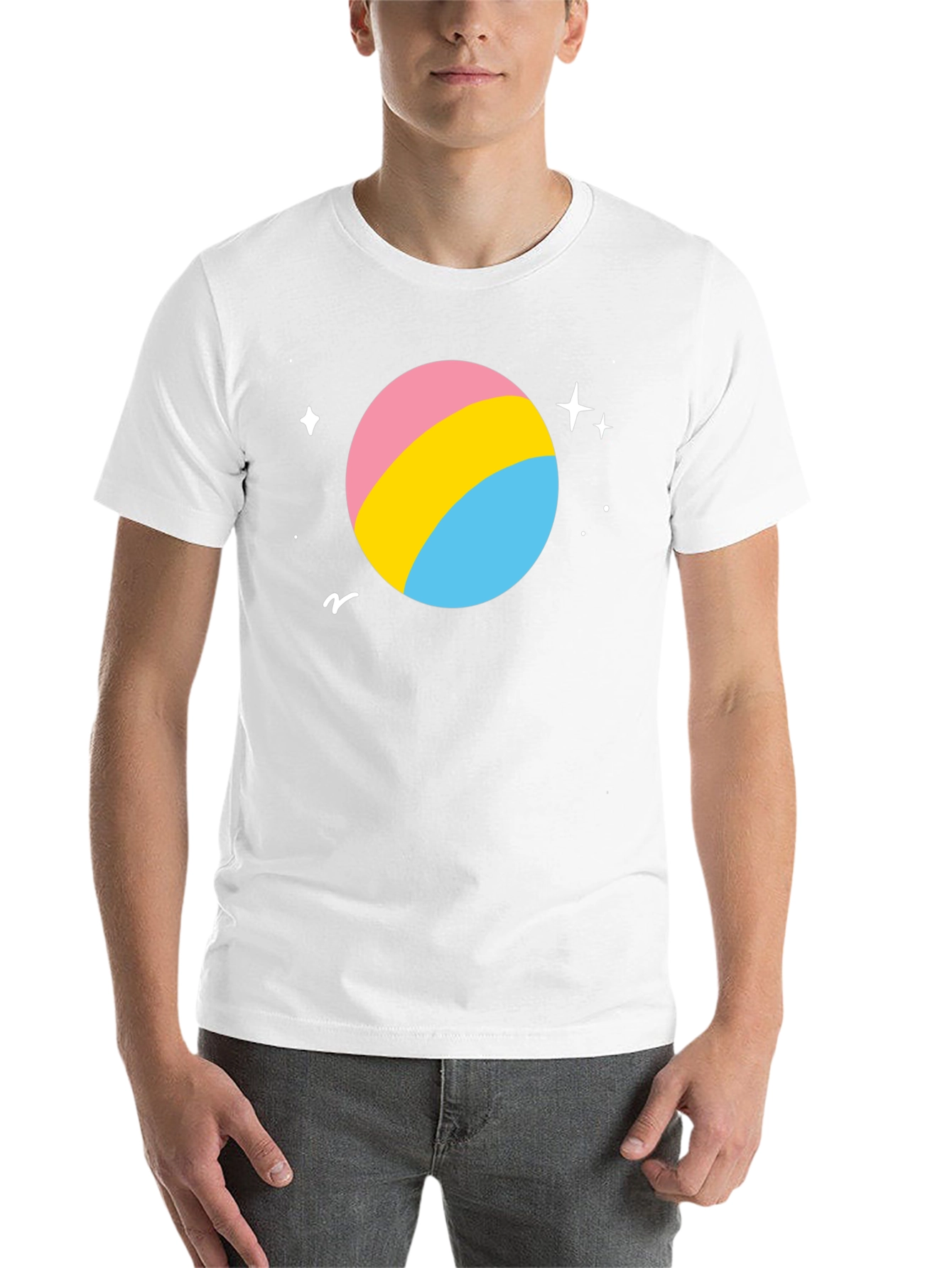 Black Pansexual Pride Planet T-Shirt - Black view 14