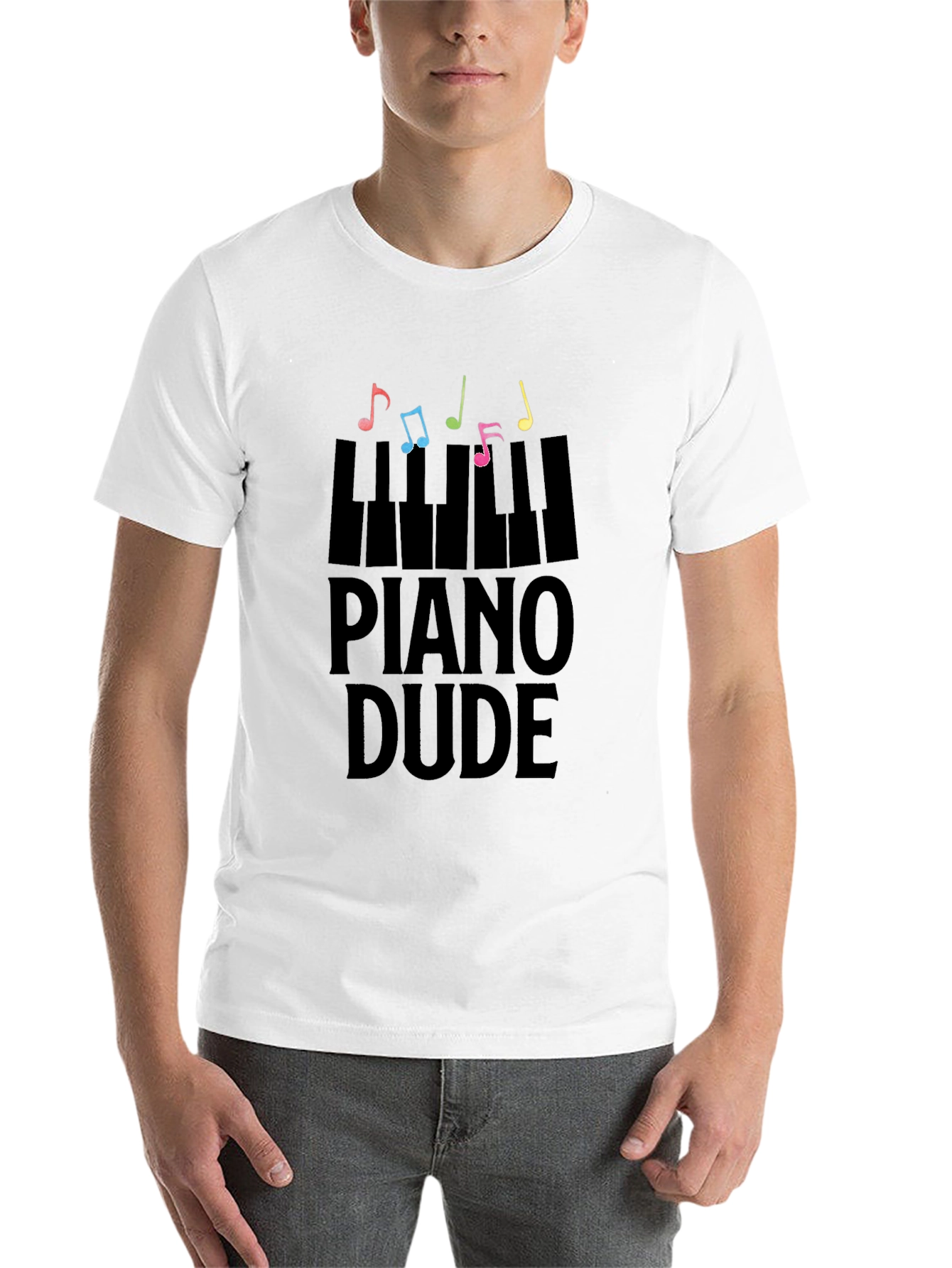 Black Piano Dude Black Graphic Tee view 14
