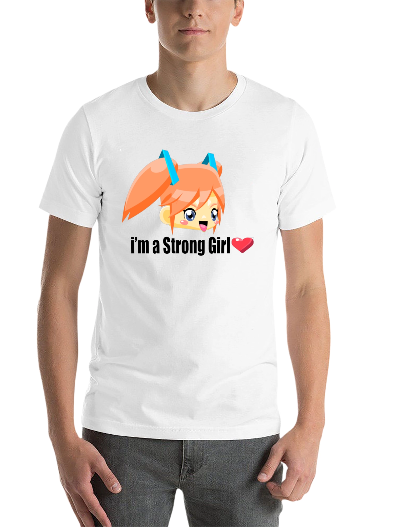 Black I'm a Strong Girl Black T-Shirt view 14