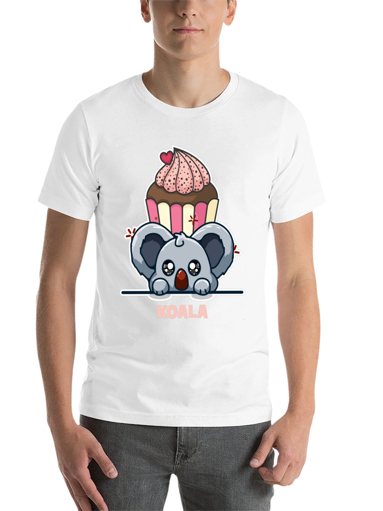 Black Koala & Cupcake Graphic Tee - Sweet Kawaii Style view 14