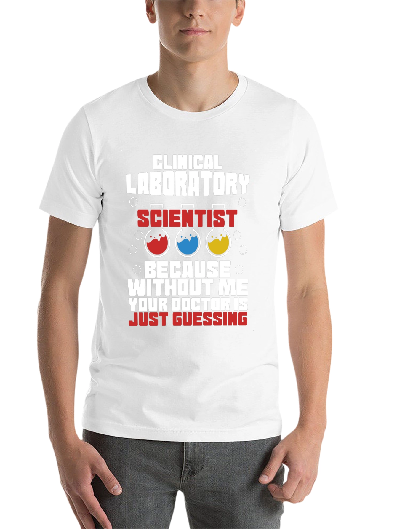 Black Clinical Lab Scientist T-Shirt - Doctor Guessing Humor view 14